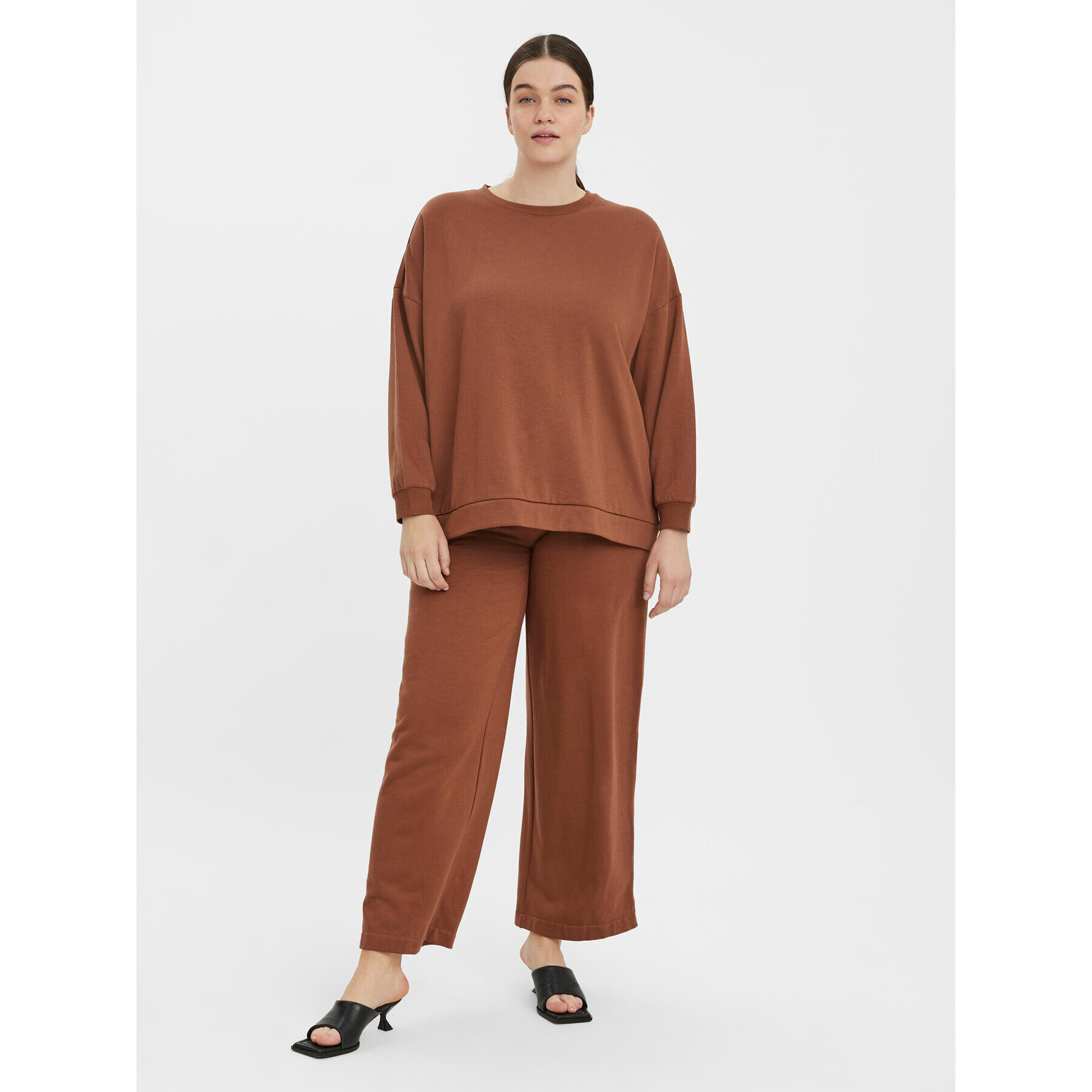 Vero Moda Curve Mikina Ea 10273013 Hnědá Oversize - Pepit.cz