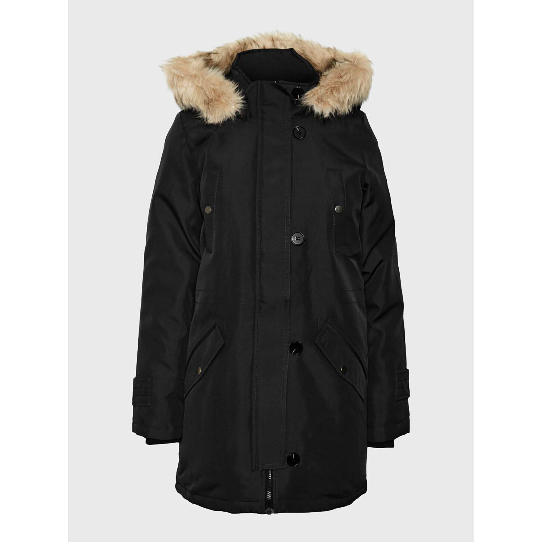 Vero Moda Curve Parka Storm 10276474 Černá Regular Fit - Pepit.cz