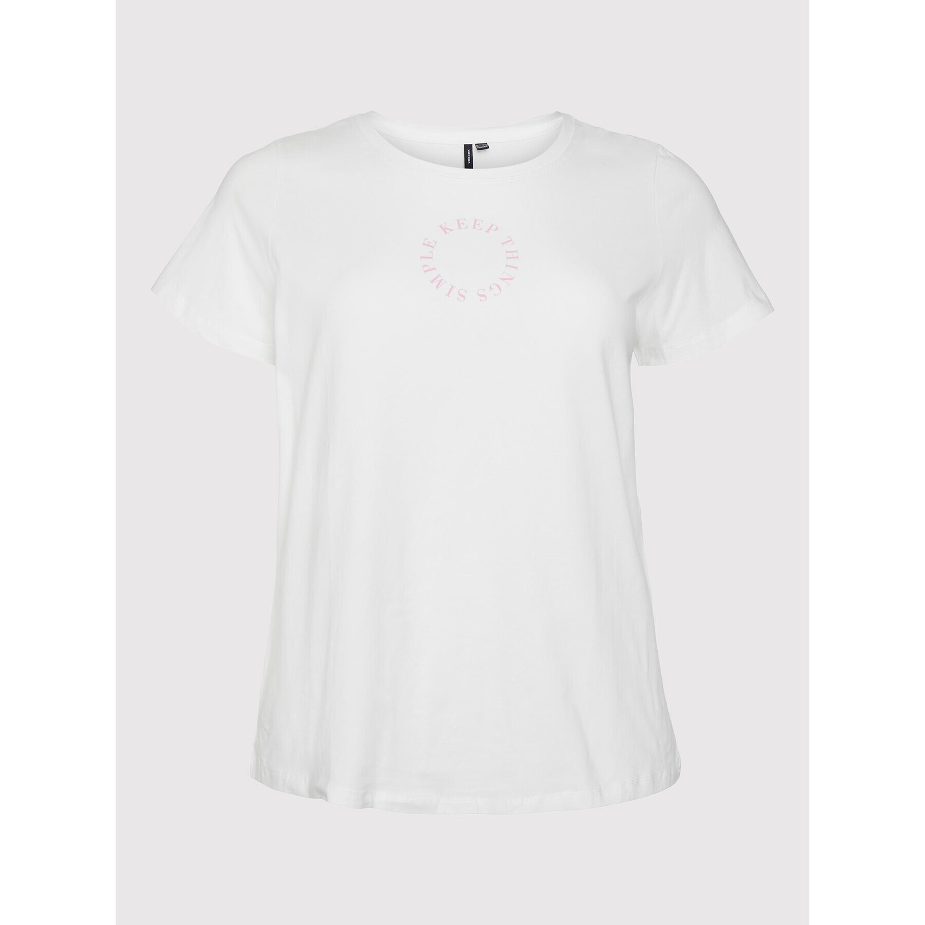 Vero Moda Curve T-Shirt Sandra 10264171 Bílá Regular Fit - Pepit.cz