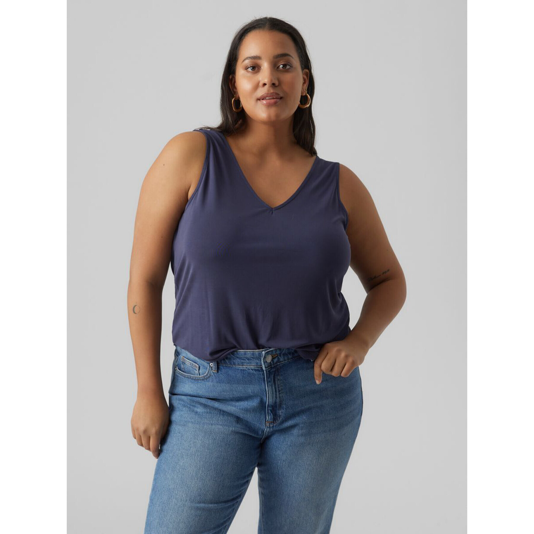 Vero Moda Curve Top 10294299 Modrá Regular Fit - Pepit.cz