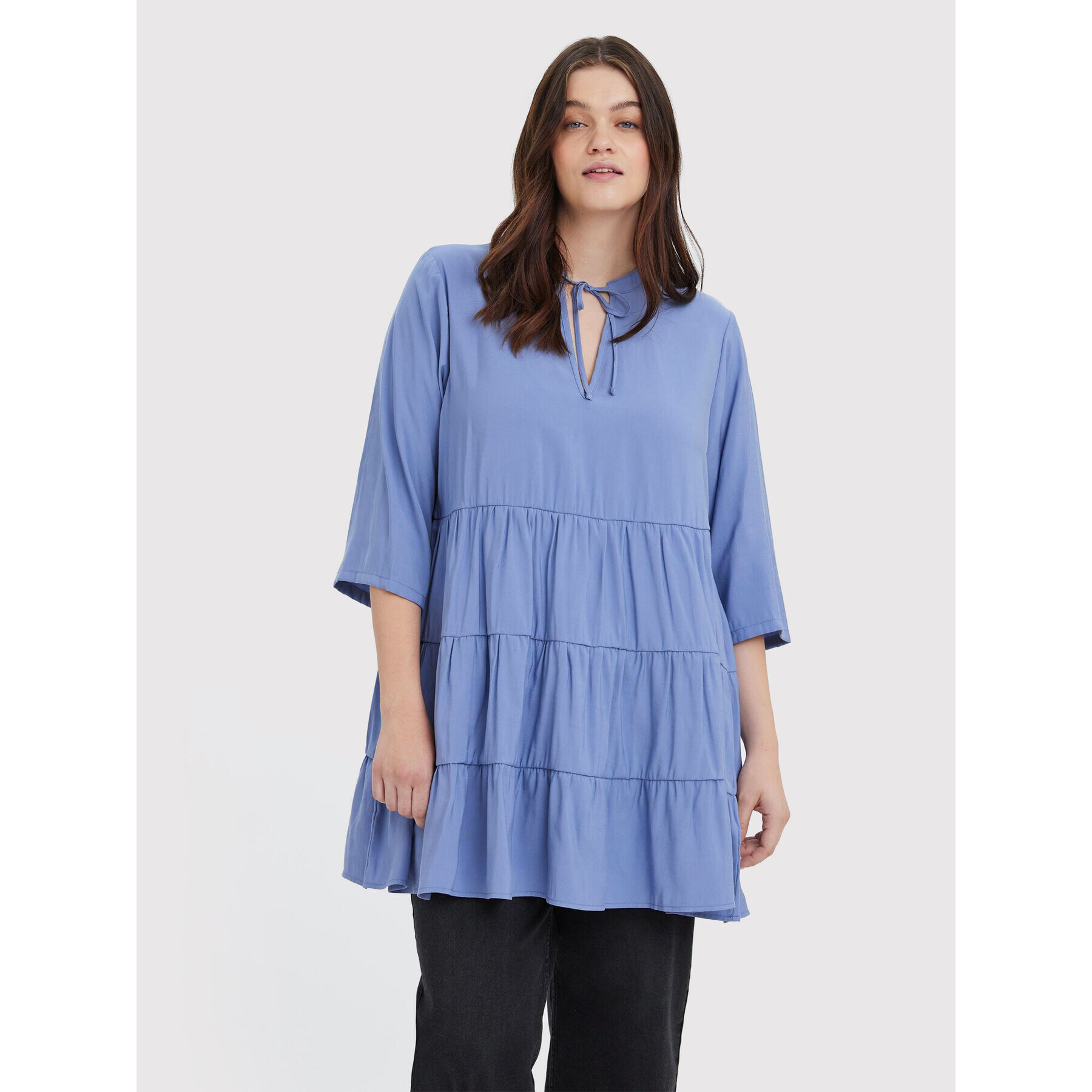 Vero Moda Curve Tunika Kenia 10266952 Modrá Regular Fit - Pepit.cz