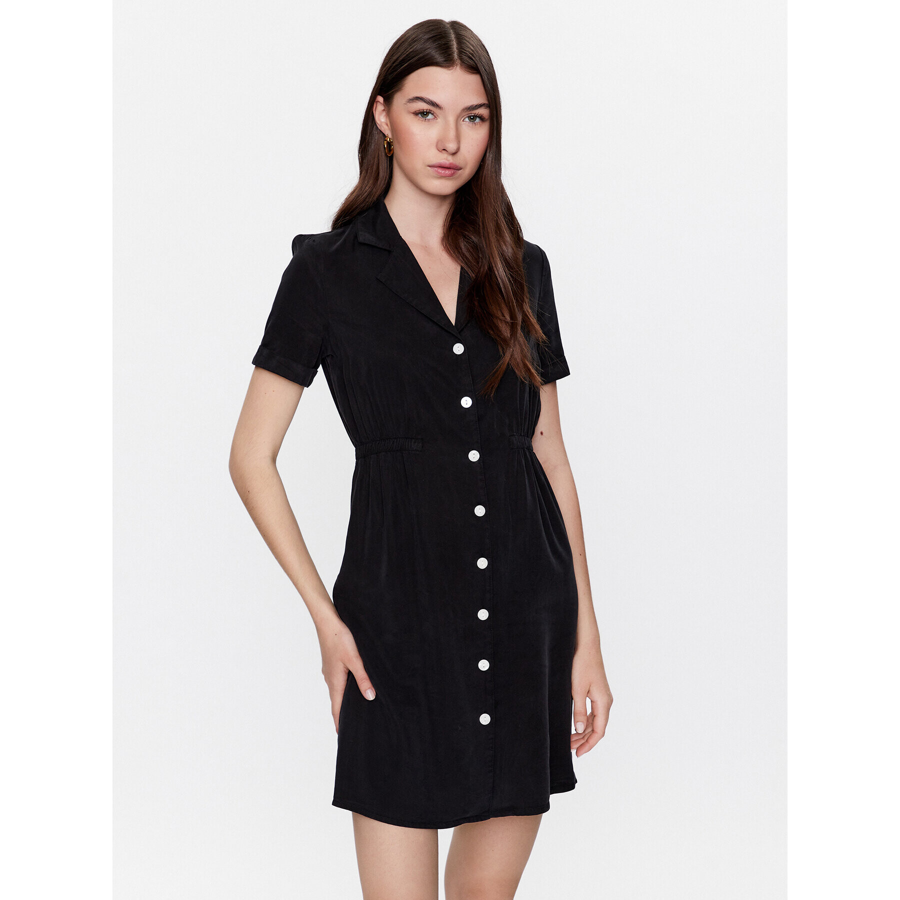 Vero Moda Košilové šaty Harper 10283698 Černá Standard Fit - Pepit.cz