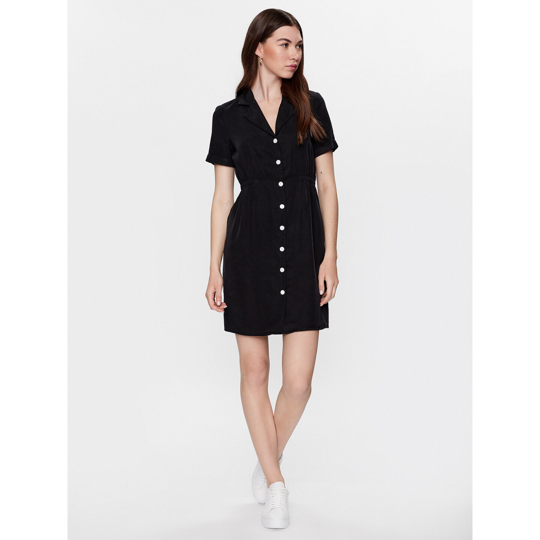 Vero Moda Košilové šaty Harper 10283698 Černá Standard Fit - Pepit.cz