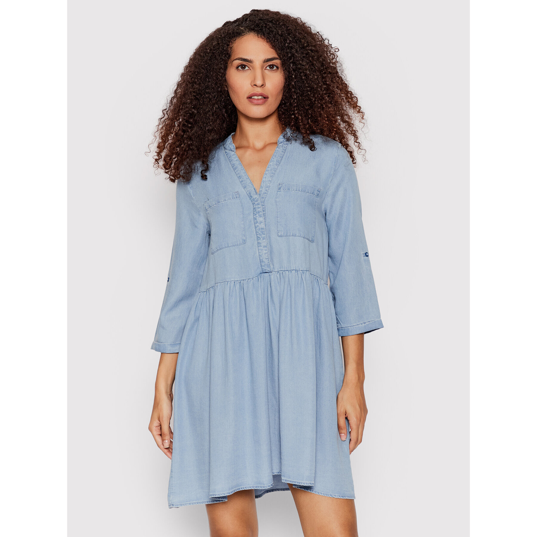 Vero Moda Džínové šaty Libbie 10240108 Modrá Relaxed Fit - Pepit.cz