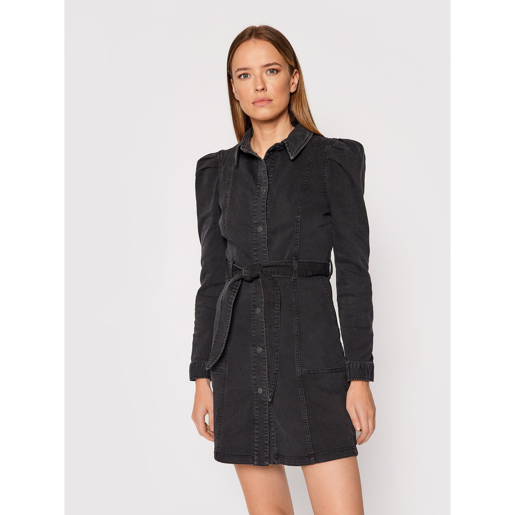 Vero Moda Džínové šaty Maggie 10252731 Šedá Regular Fit - Pepit.cz