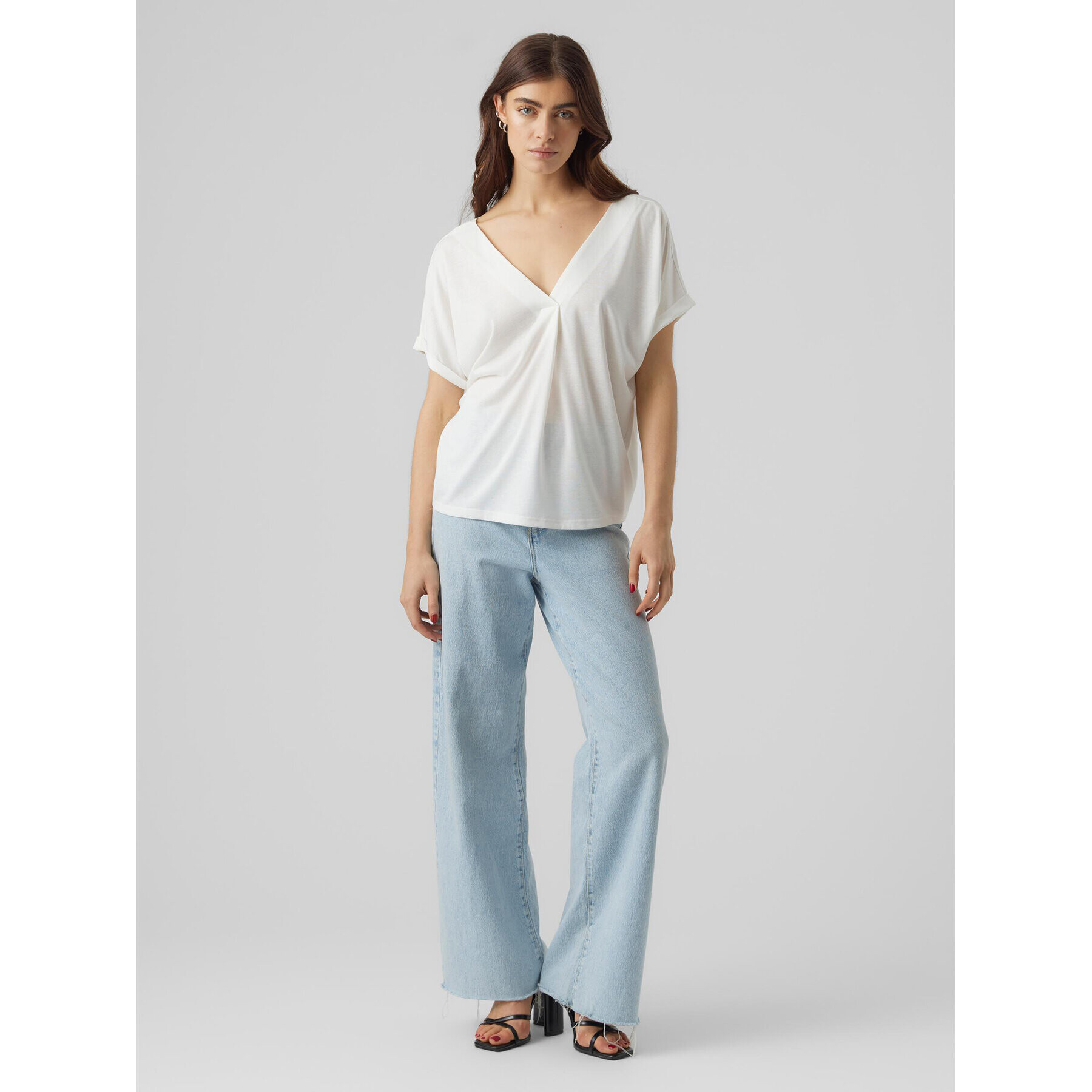 Vero Moda Halenka Flia 10288373 Bílá Wide Fit - Pepit.cz