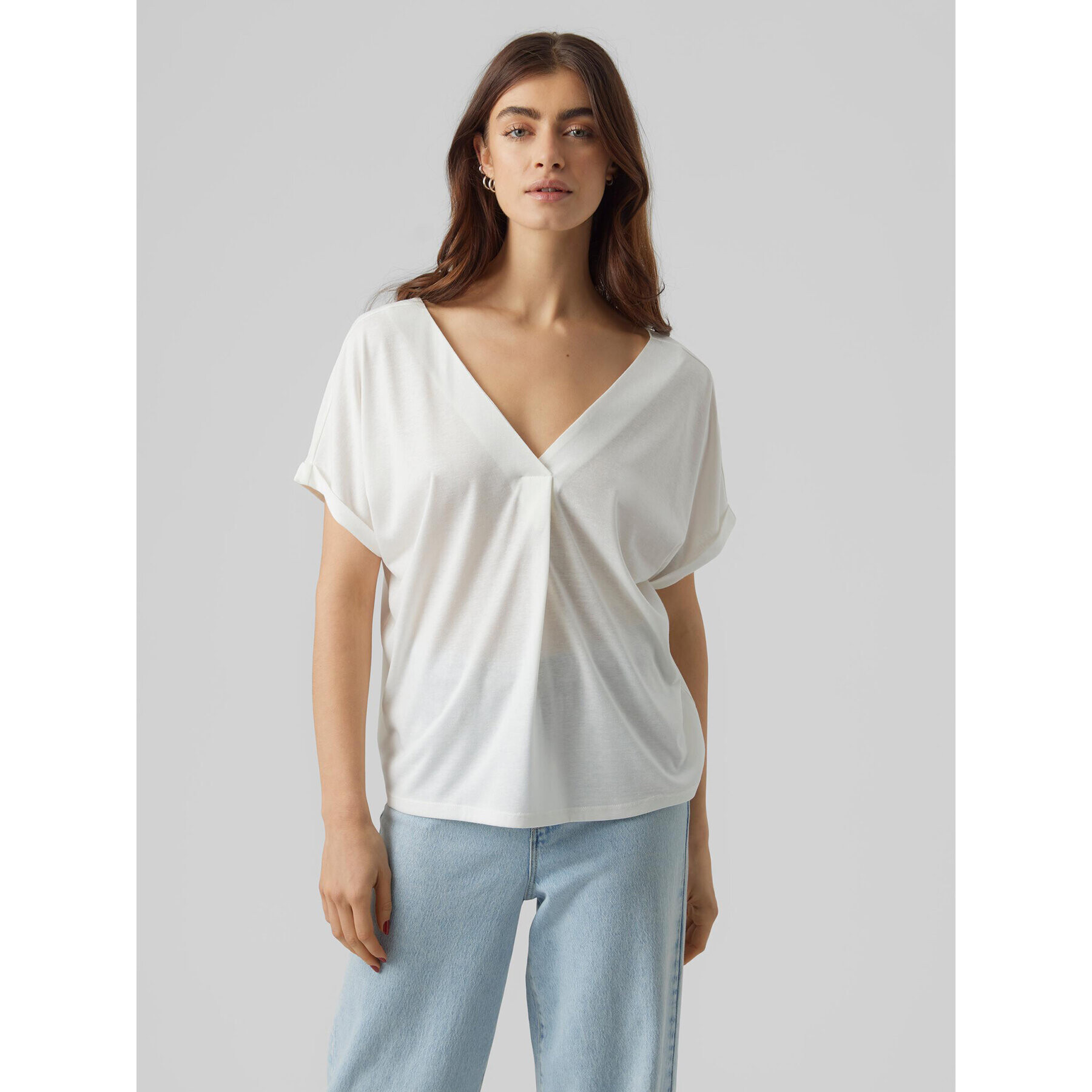 Vero Moda Halenka Flia 10288373 Bílá Wide Fit - Pepit.cz