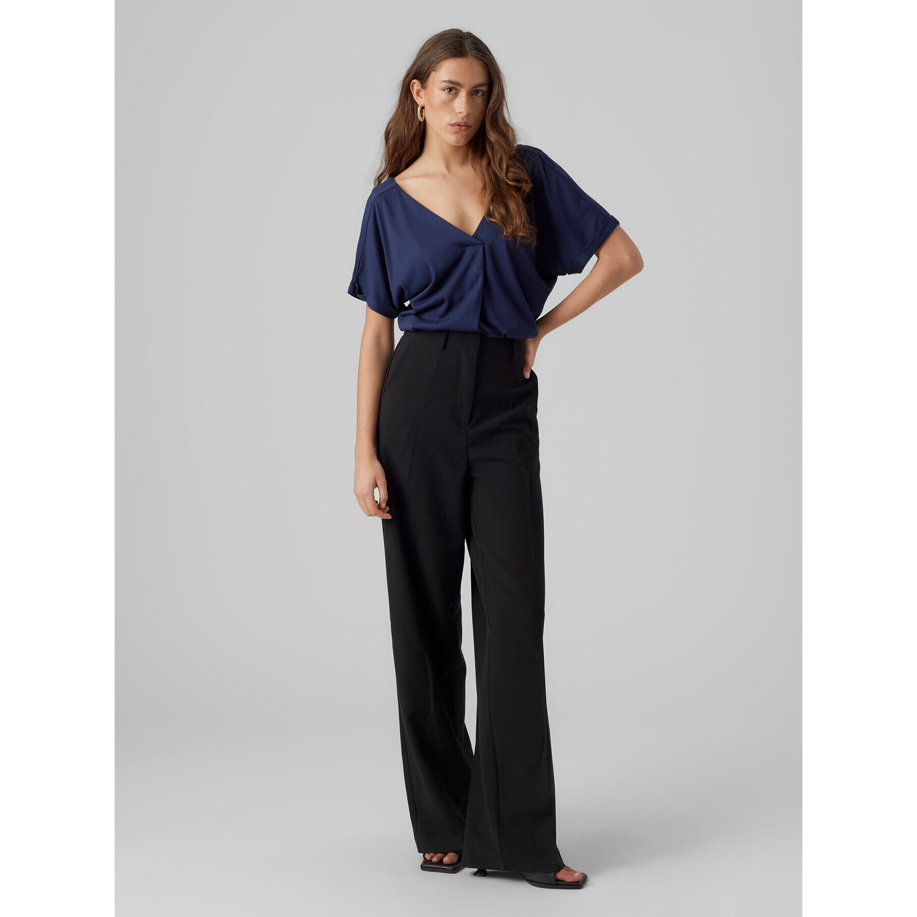 Vero Moda Halenka Flia 10288373 Tmavomodrá Wide Fit - Pepit.cz