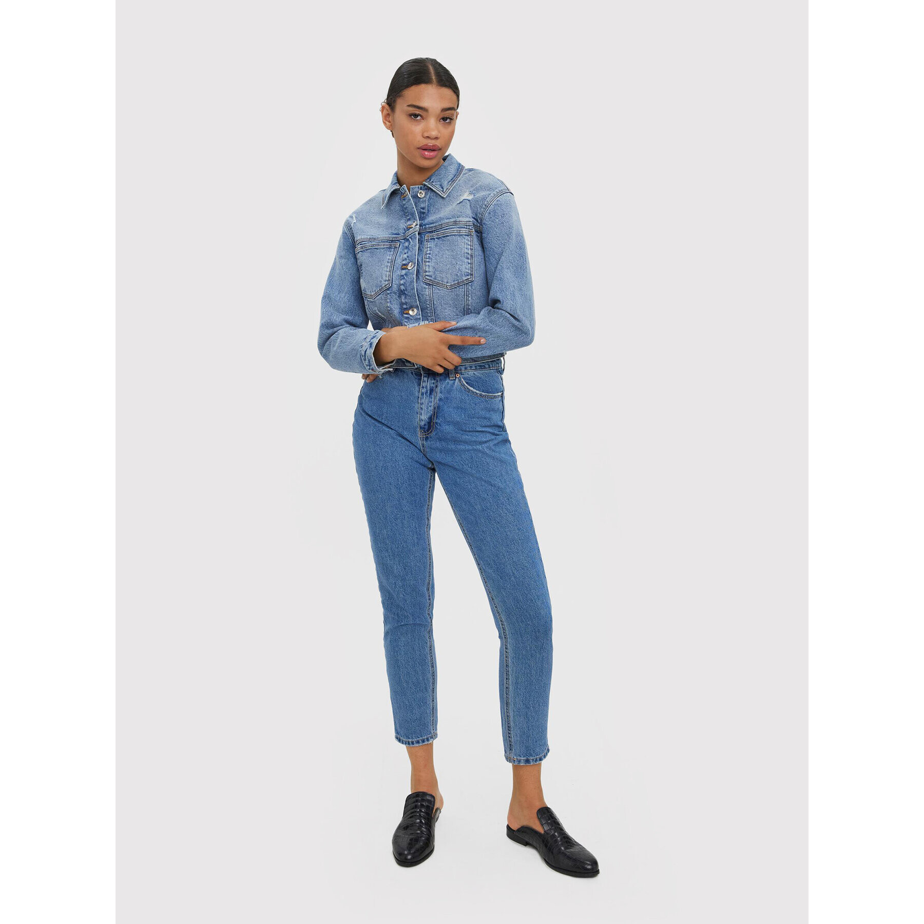 Vero Moda Jeansová bunda Brenda 10265282 Modrá Regular Fit - Pepit.cz