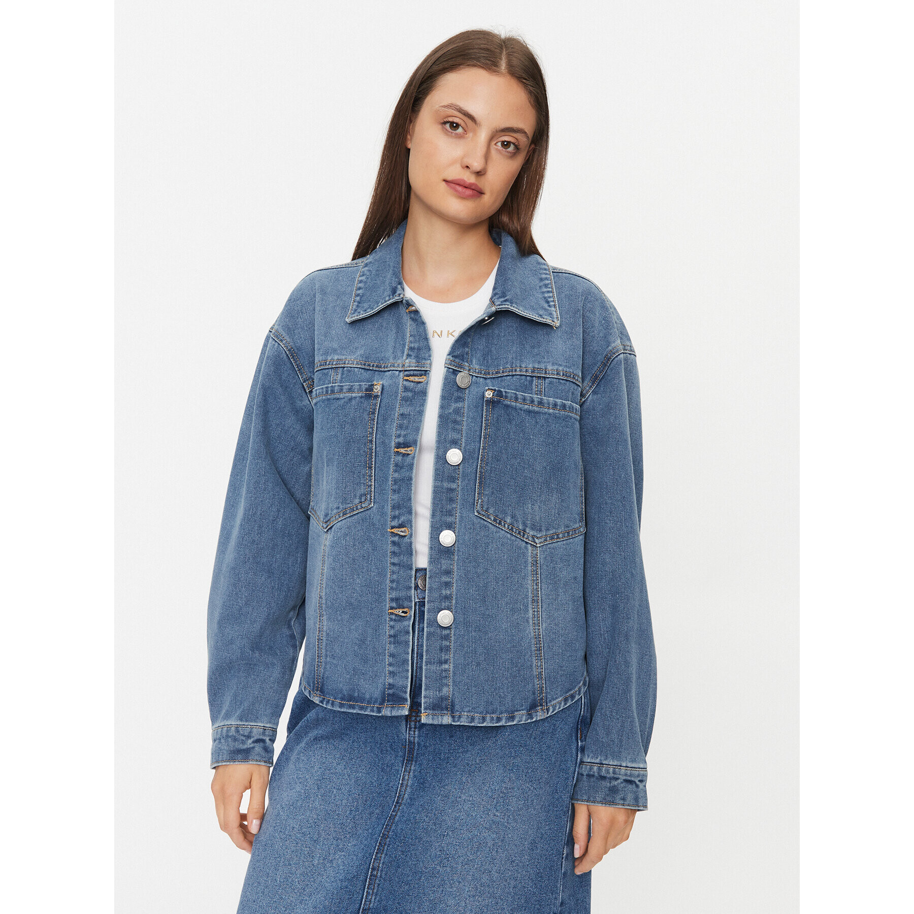 Vero Moda Jeansová bunda Josie 10294181 Modrá Relaxed Fit - Pepit.cz