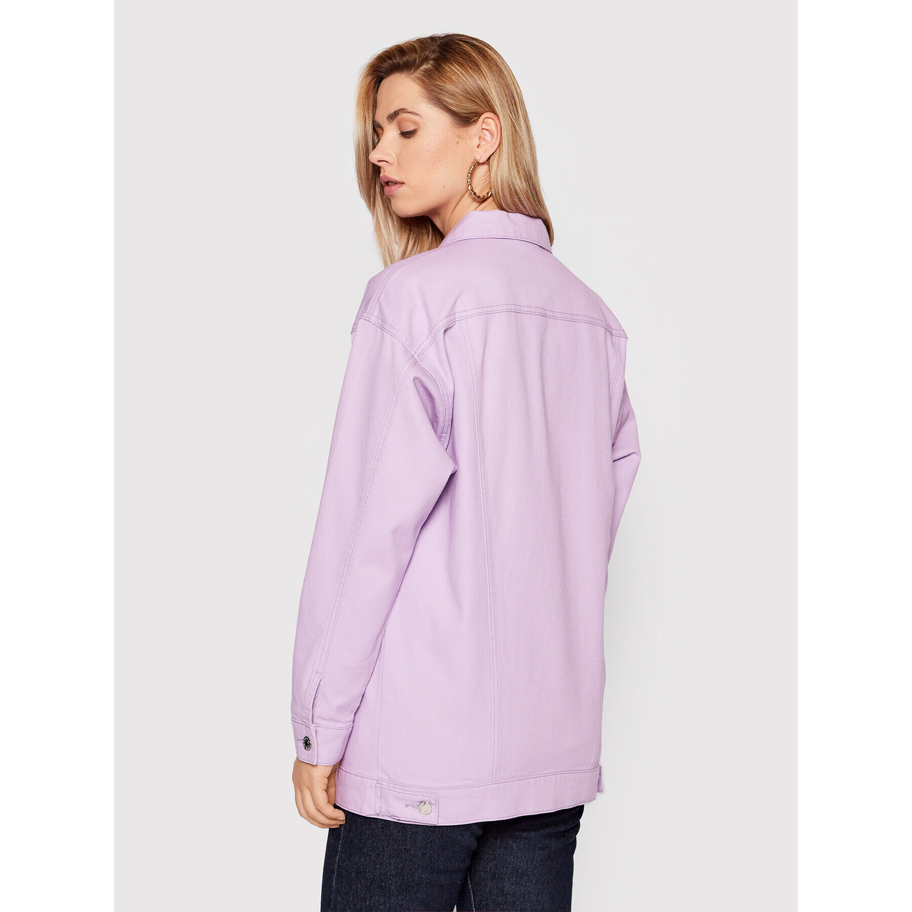 Vero Moda Jeansová bunda Olivia 10261642 Fialová Oversize - Pepit.cz