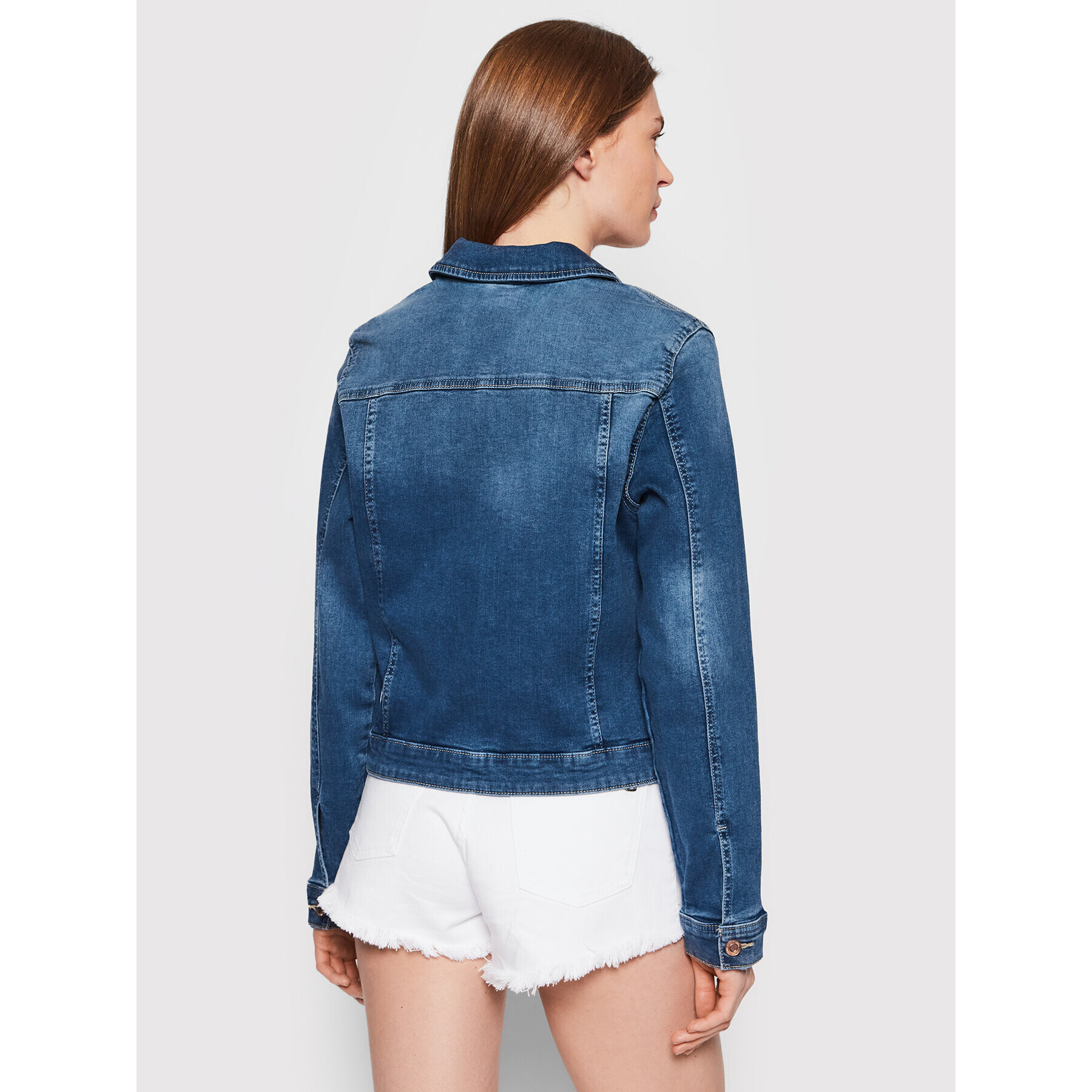 Vero Moda Jeansová bunda Tine 10248564 Modrá Regular Fit - Pepit.cz