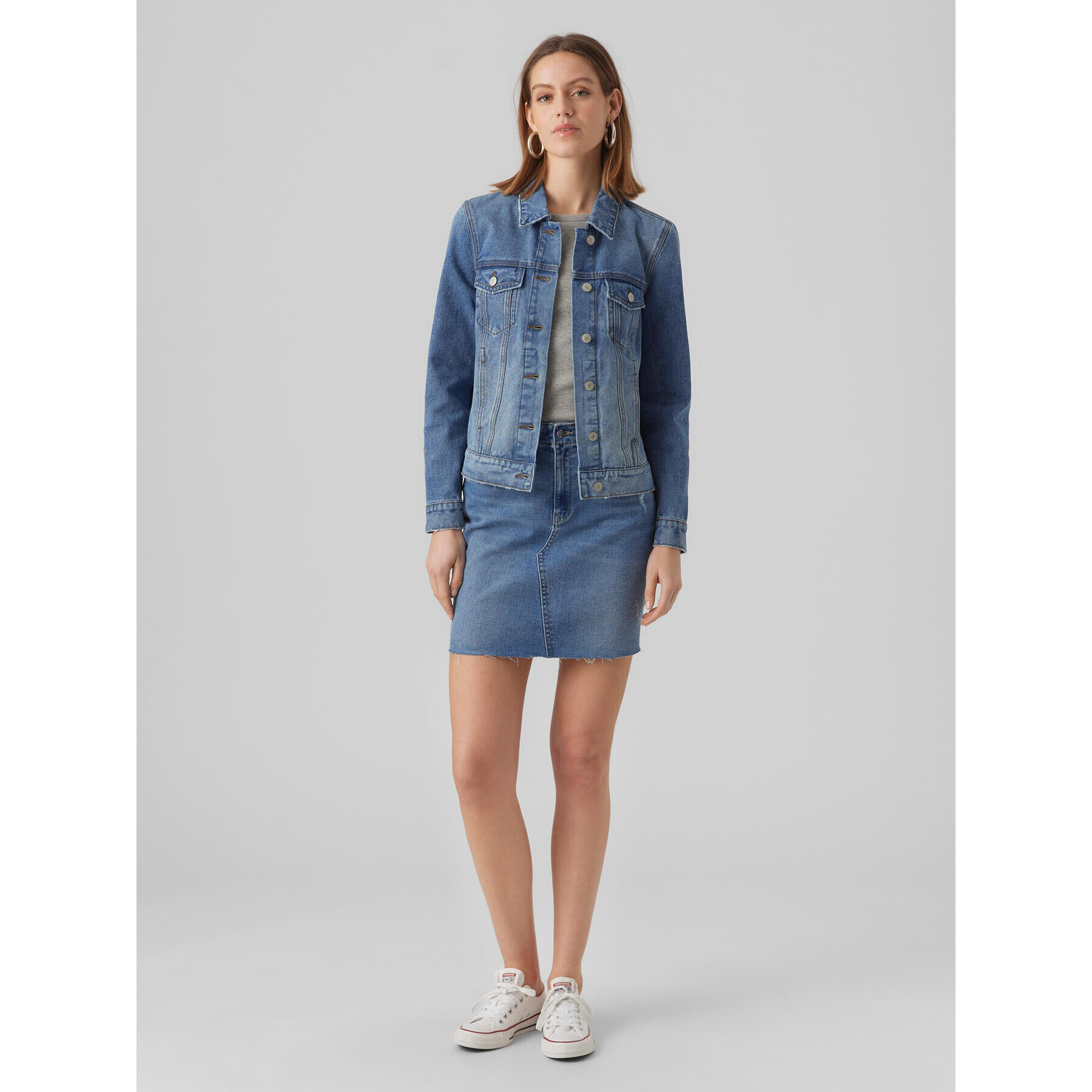 Vero Moda Jeansová bunda Zorica 10279789 Modrá Regular Fit - Pepit.cz