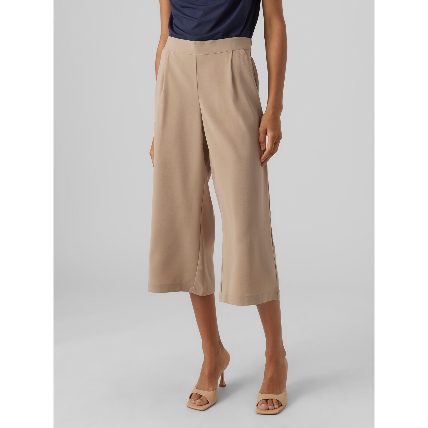 Vero Moda Kalhoty culottes Coco 10289453 Hnědá Loose Fit - Pepit.cz