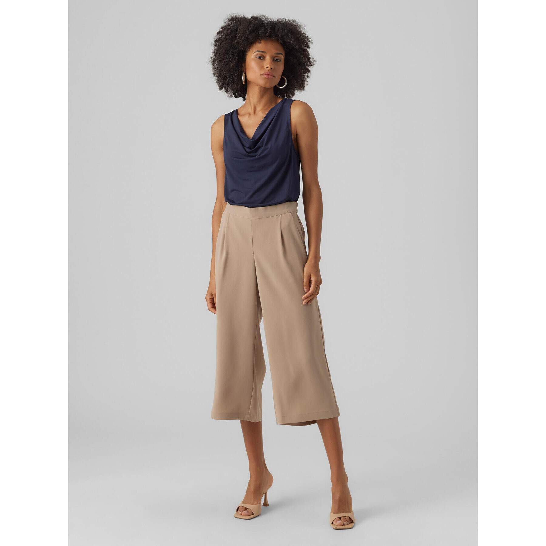 Vero Moda Kalhoty culottes Coco 10289453 Hnědá Loose Fit - Pepit.cz