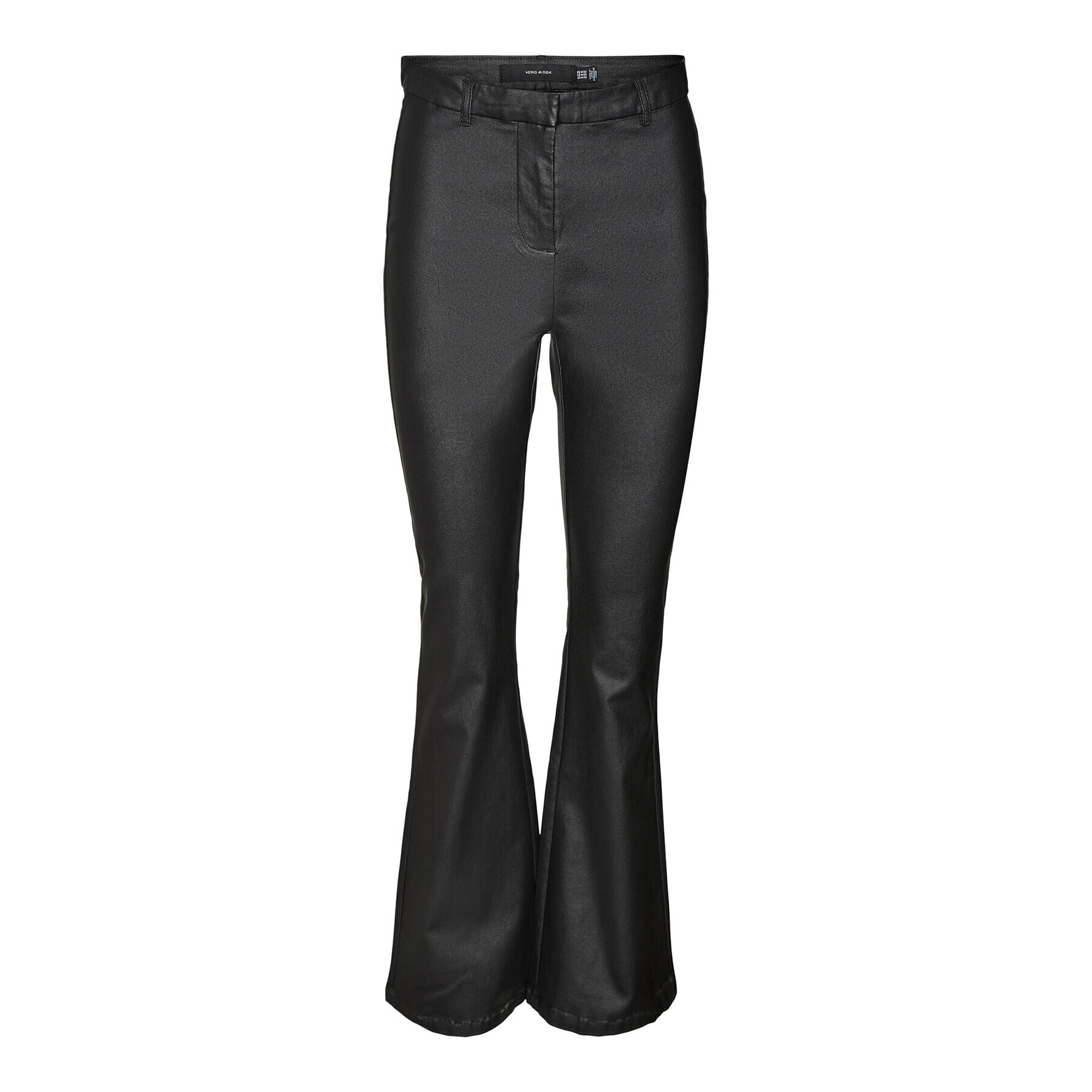 Vero Moda Kalhoty z imitace kůže 10300232 Černá Flared Fit - Pepit.cz