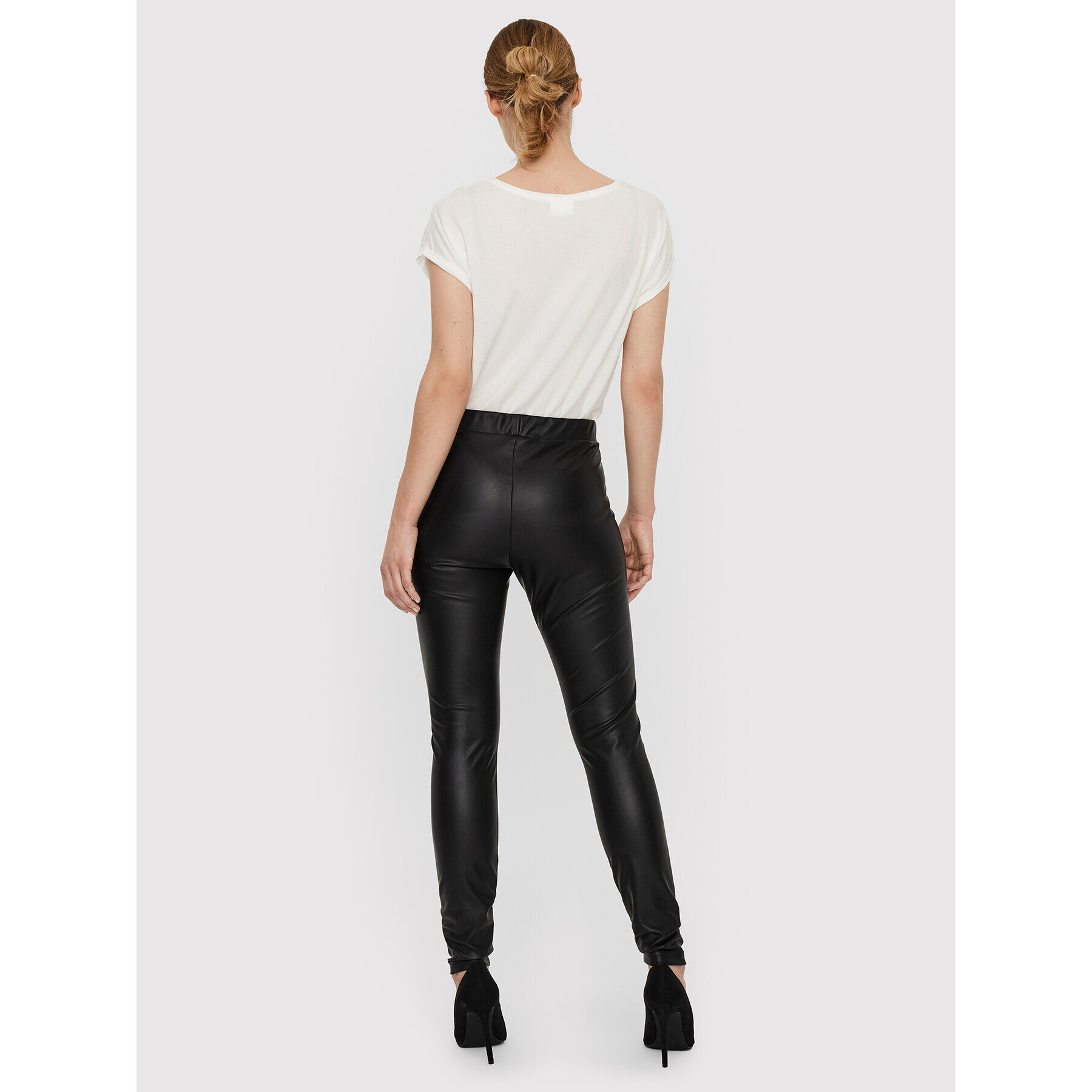 Vero Moda Kalhoty z imitace kůže Gaya 10257164 Černá Skinny Fit - Pepit.cz