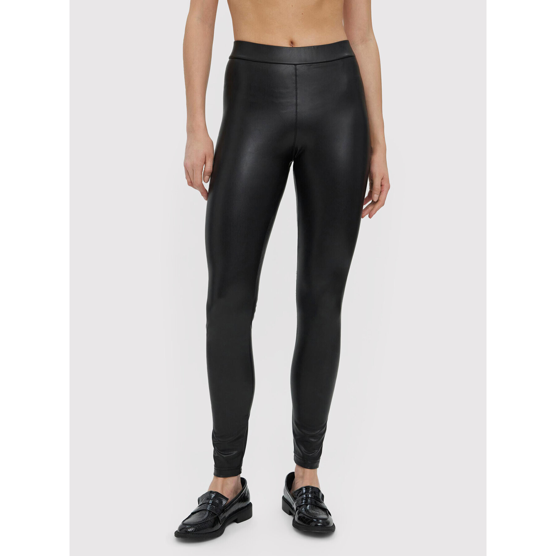 Vero Moda Kalhoty z imitace kůže Gaya 10257164 Černá Skinny Fit - Pepit.cz