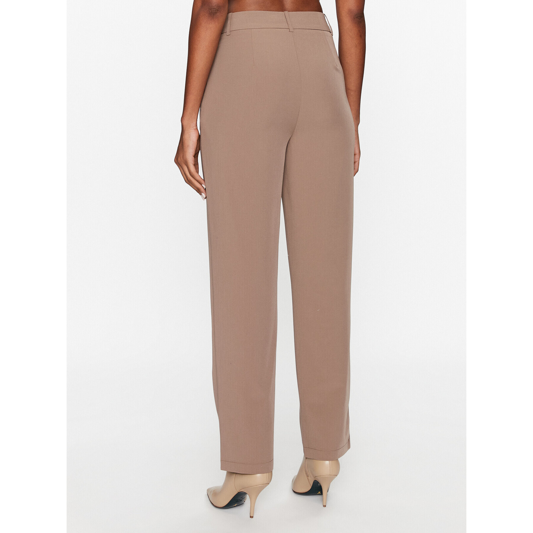 Vero Moda Kalhoty z materiálu 10261257 Hnědá Straight Fit - Pepit.cz