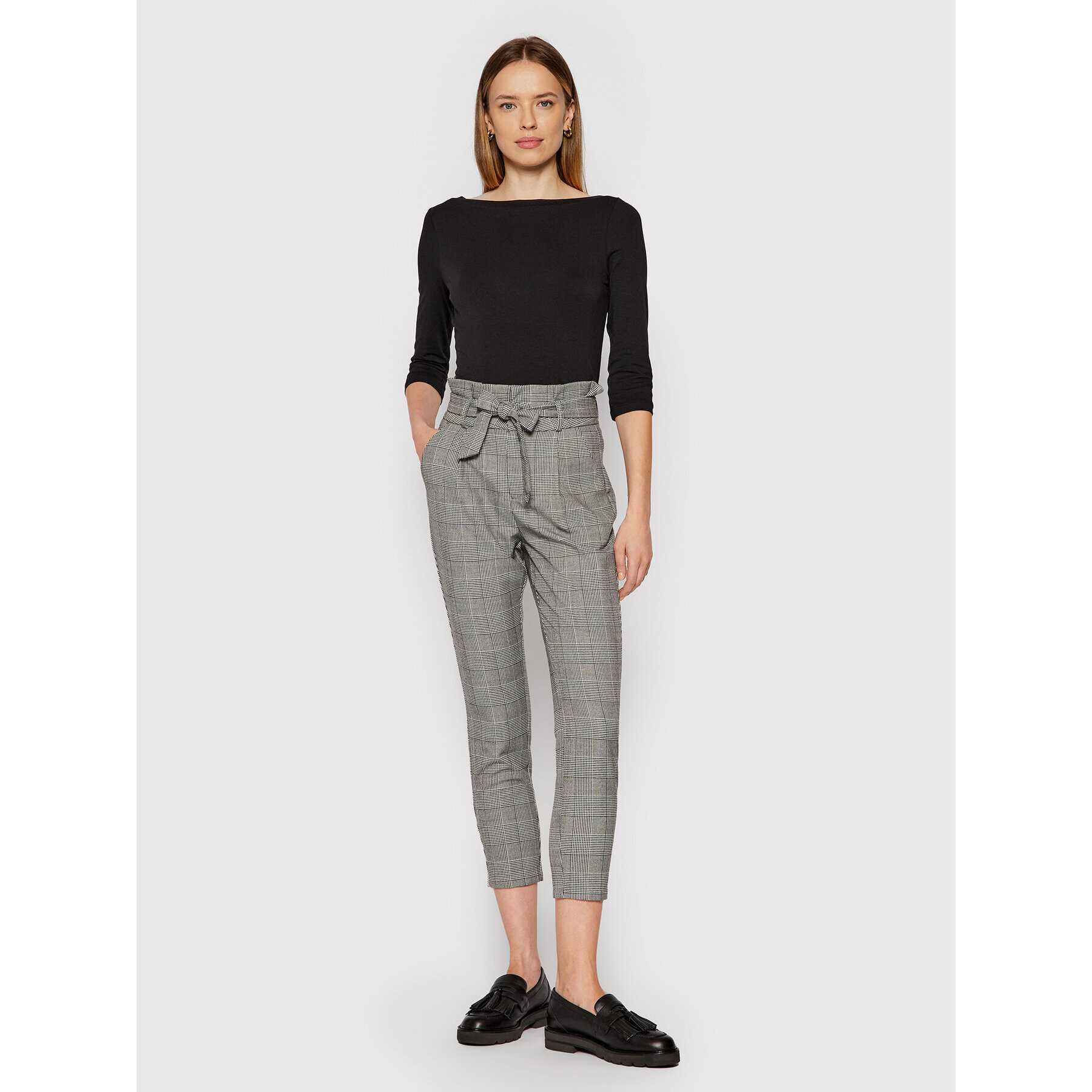 Vero Moda Kalhoty z materiálu Eva 10209834 Šedá Loose Fit - Pepit.cz