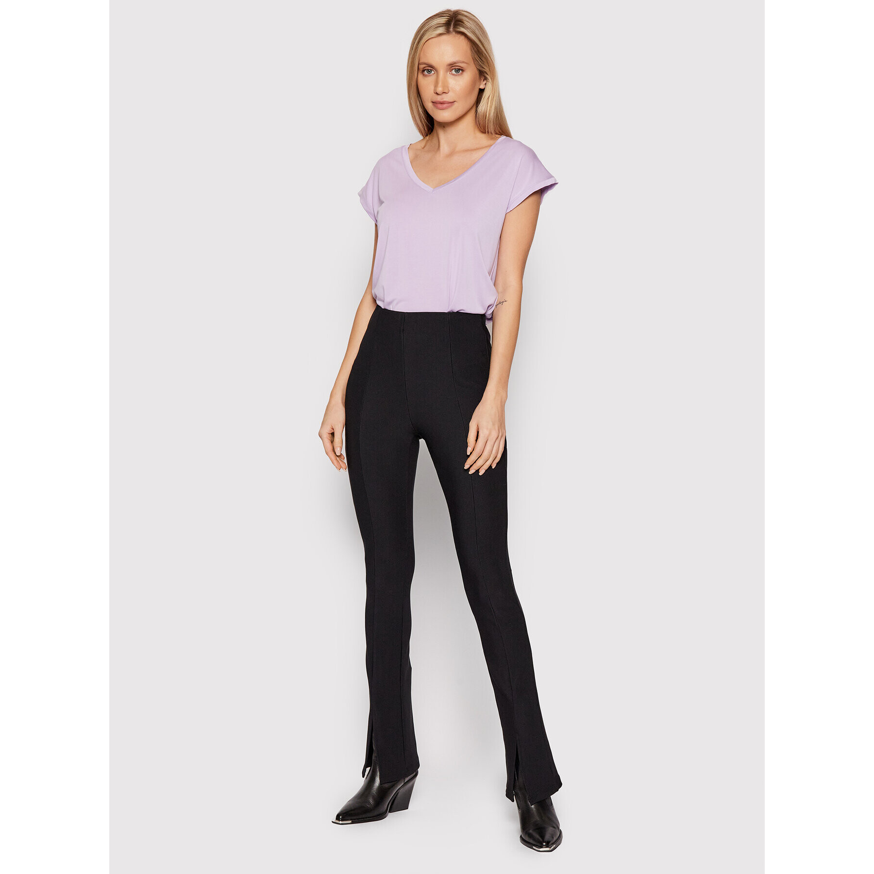 Vero Moda Kalhoty z materiálu Rosie 10257988 Černá Slim Fit - Pepit.cz