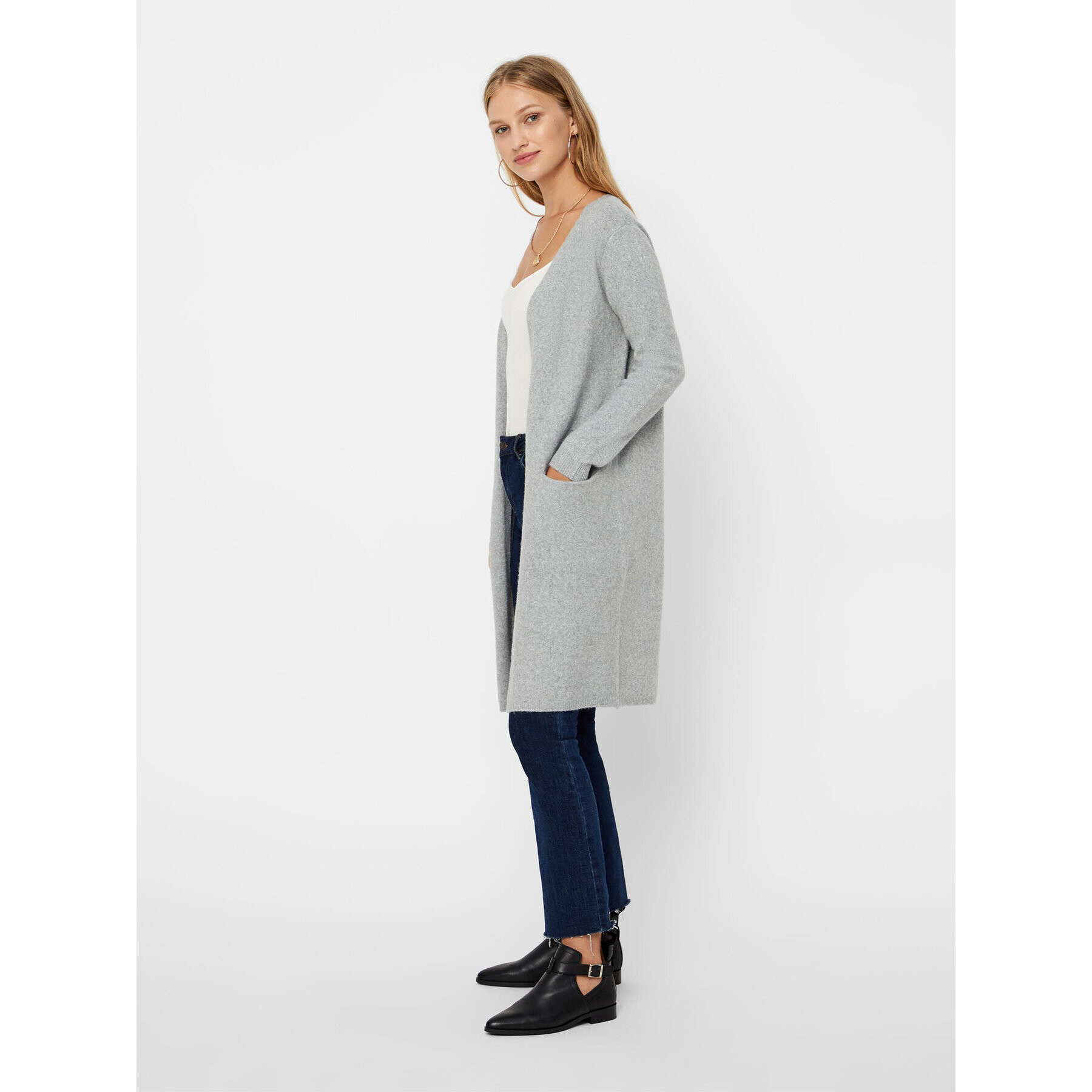 Vero Moda Kardigan 10215434 Šedá Regular Fit - Pepit.cz