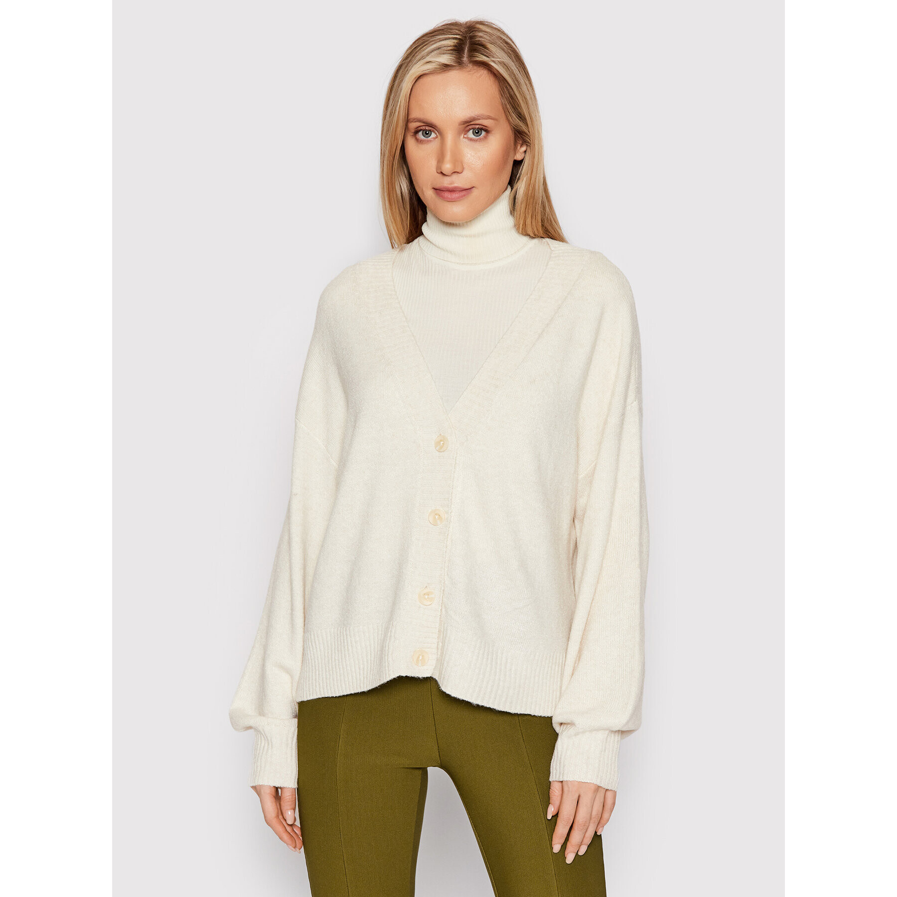 Vero Moda Kardigan Doffy 10259445 Béžová Relaxed Fit - Pepit.cz