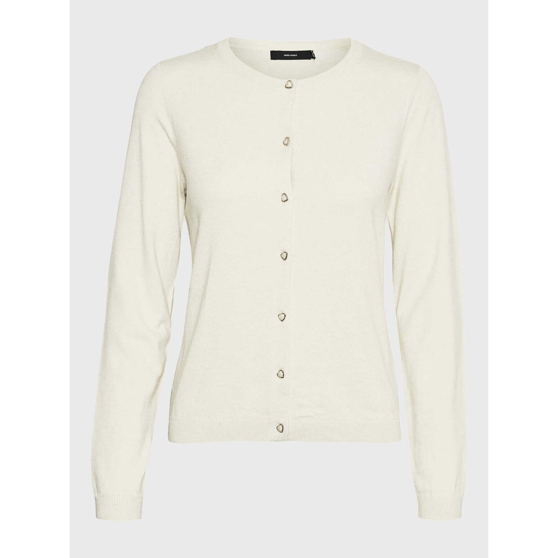 Vero Moda Kardigan Karis 10268702 Écru Regular Fit - Pepit.cz