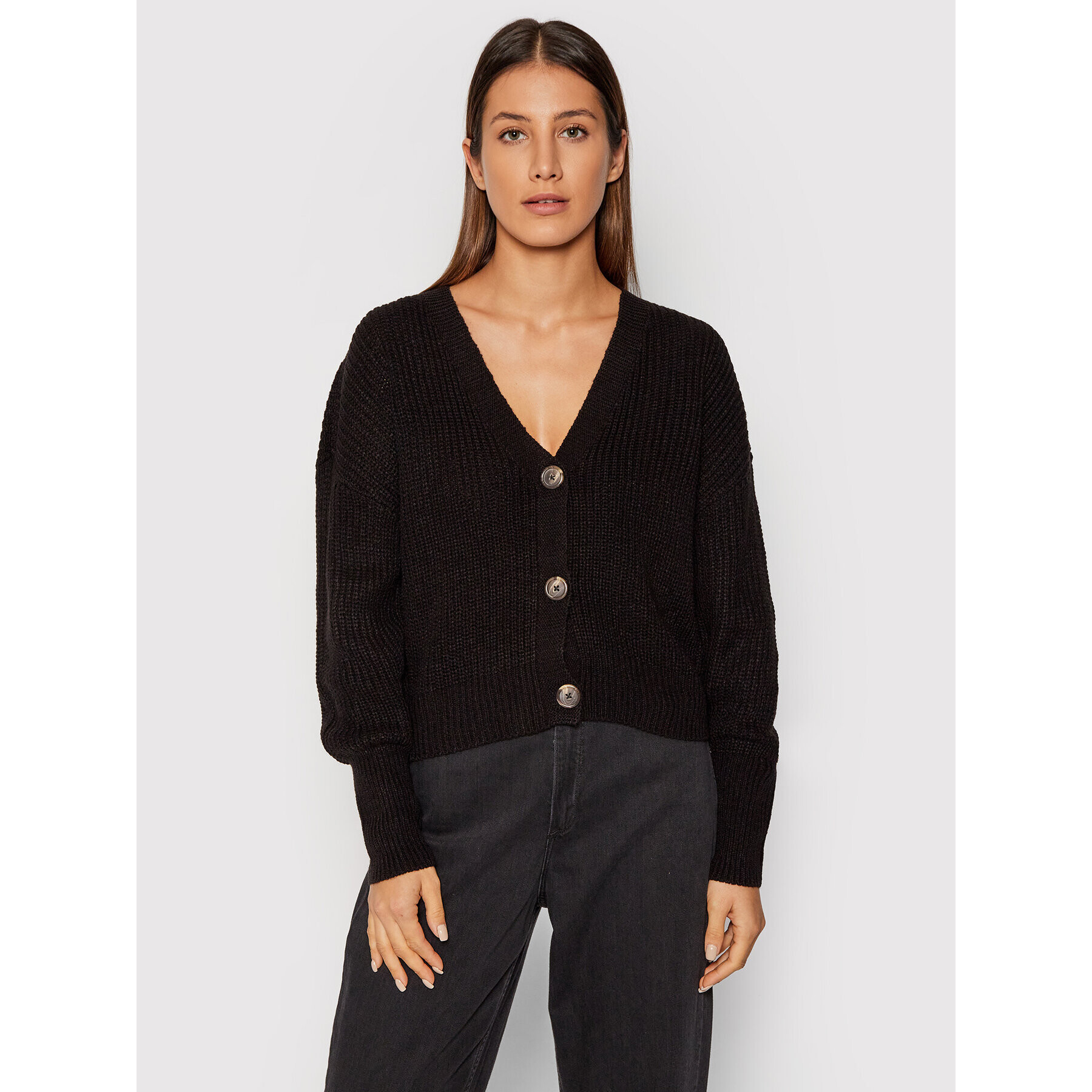 Vero Moda Kardigan Lea 10249632 Černá Relaxed Fit - Pepit.cz