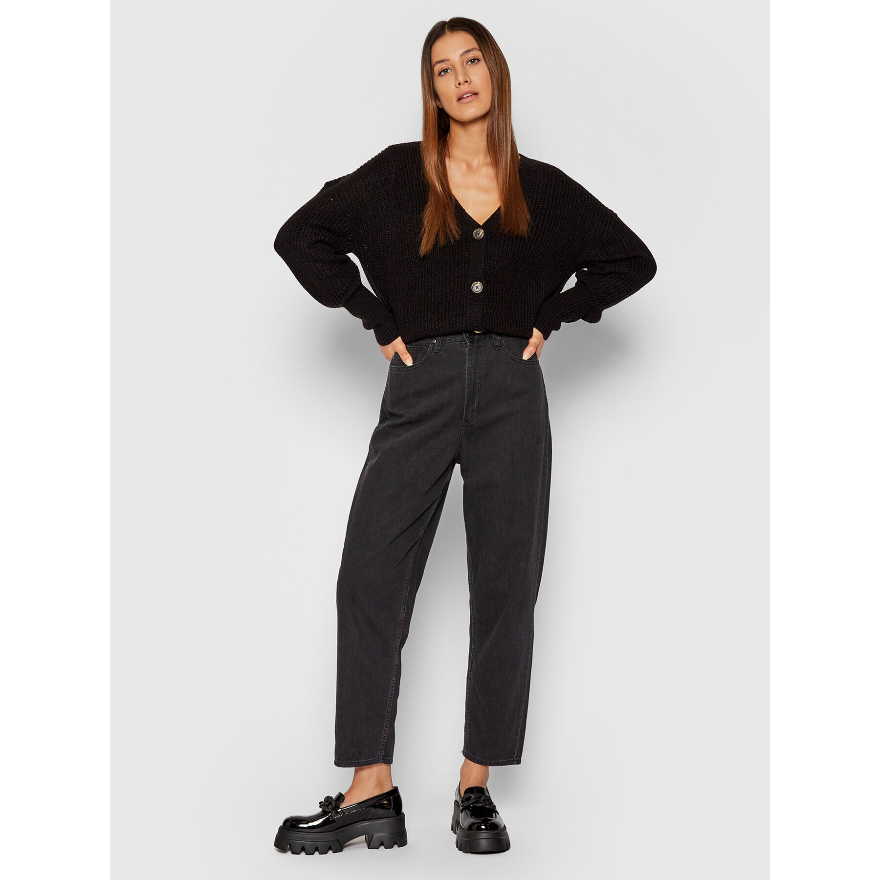 Vero Moda Kardigan Lea 10249632 Černá Relaxed Fit - Pepit.cz