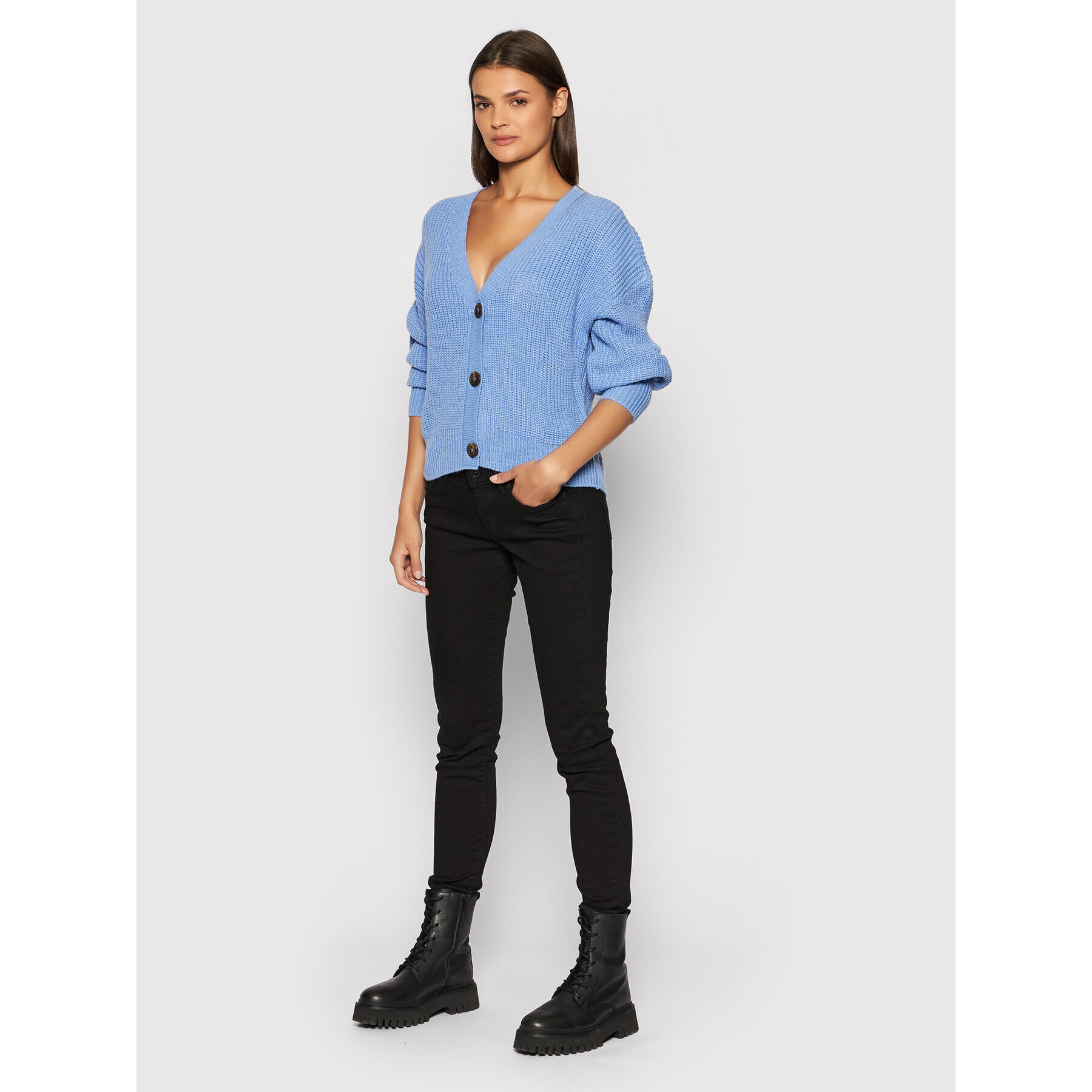 Vero Moda Kardigan Lea 10249632 Modrá Regular Fit - Pepit.cz