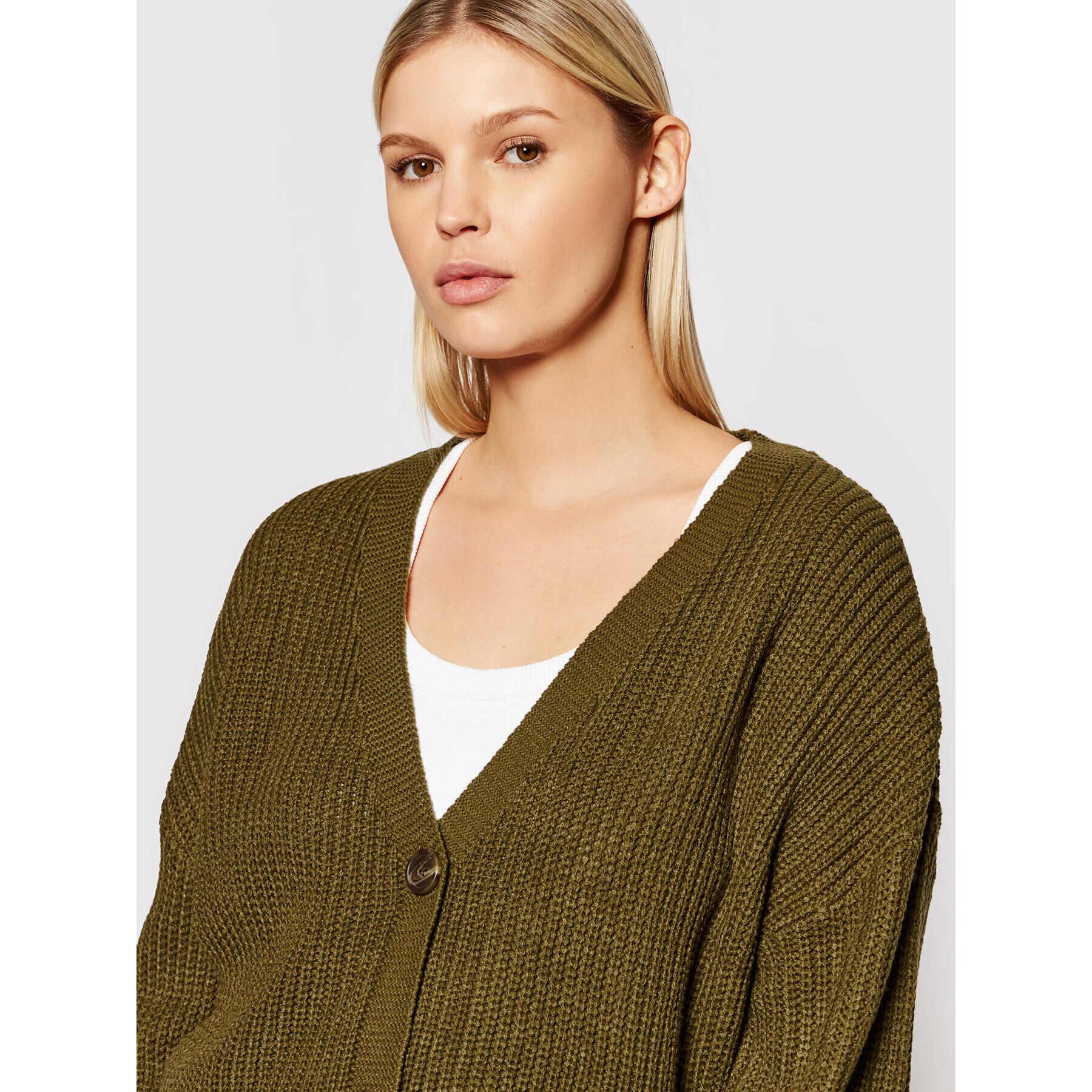 Vero Moda Kardigan Lea 10249632 Zelená Relaxed Fit - Pepit.cz