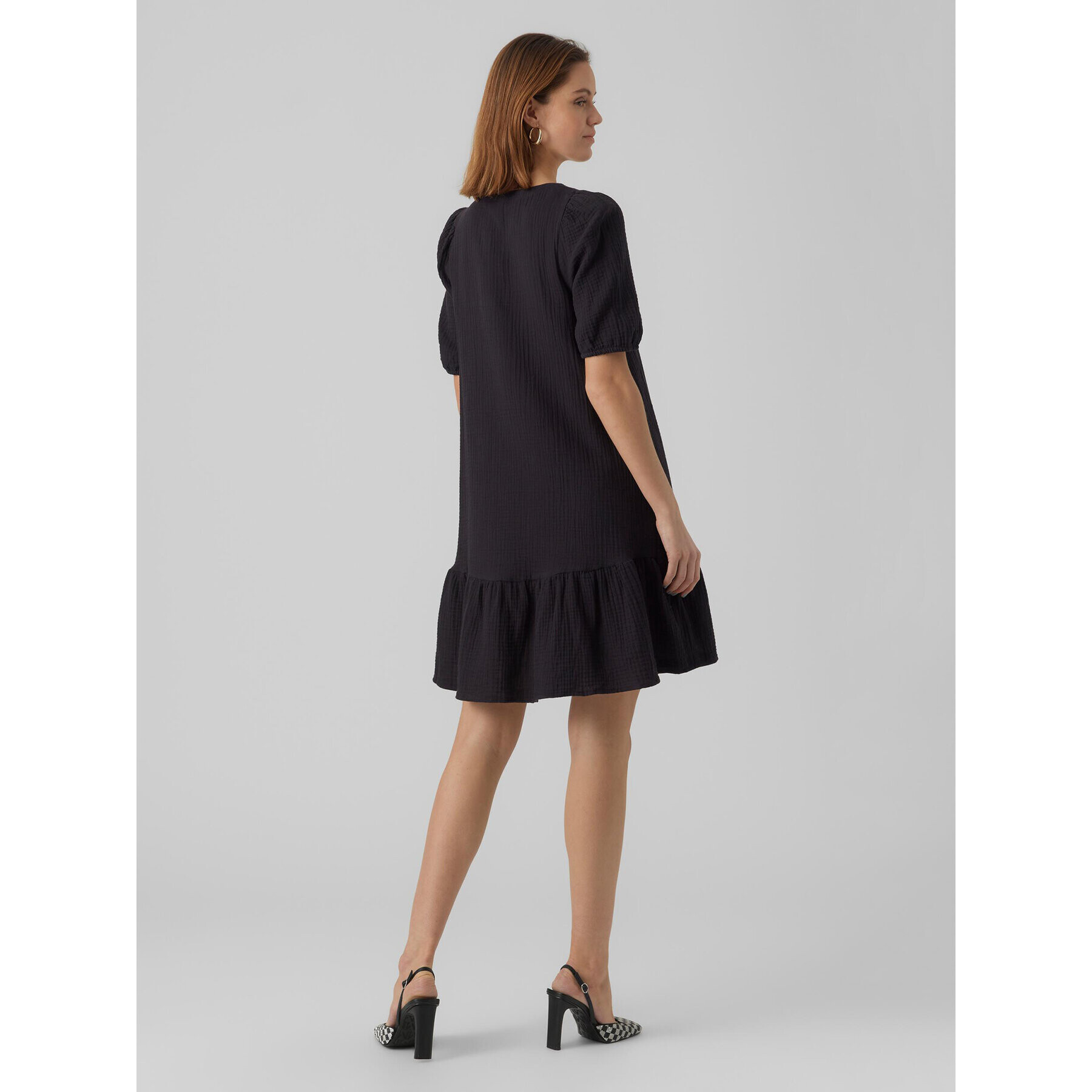 Vero Moda Každodenní šaty Natali 10279682 Černá Regular Fit - Pepit.cz