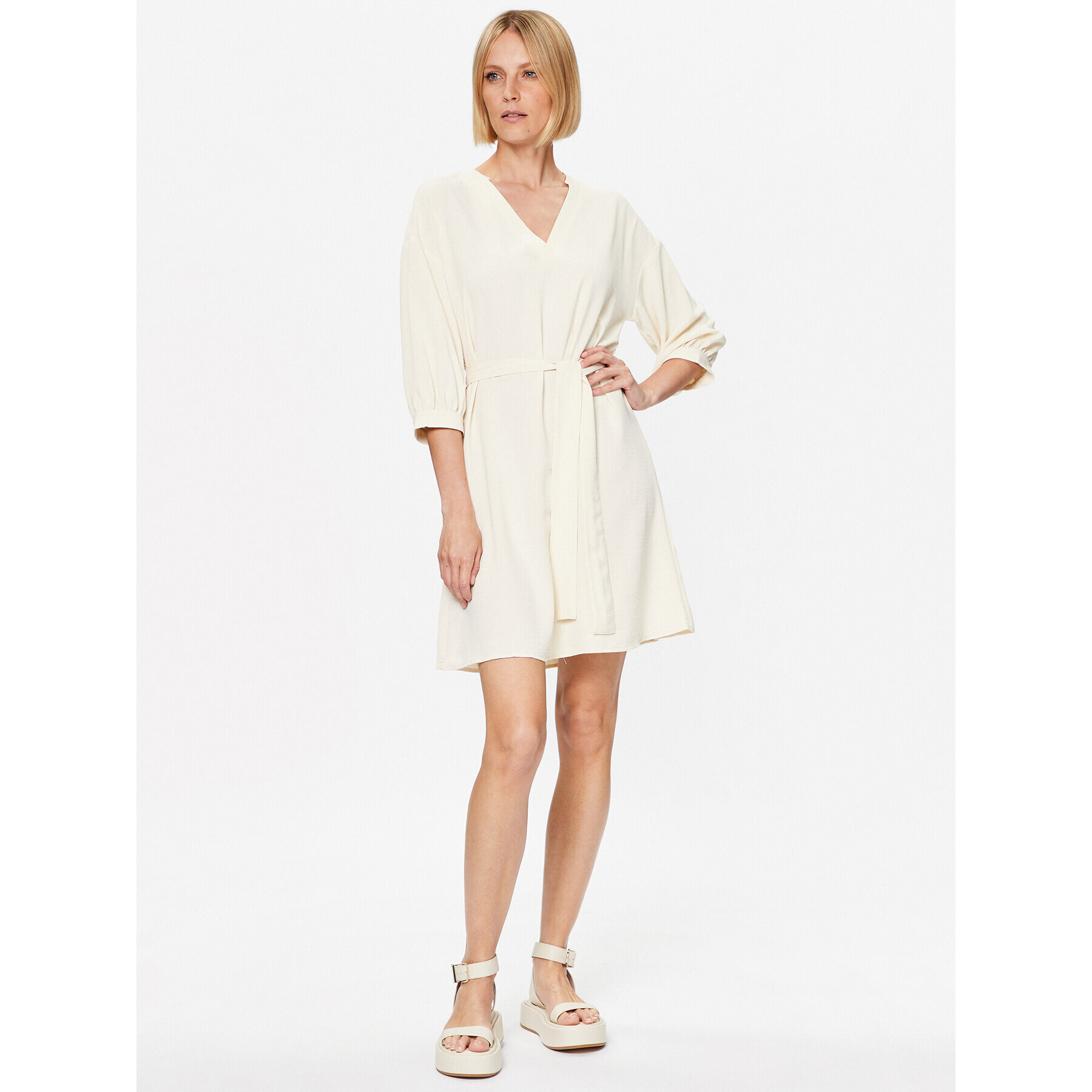 Vero Moda Každodenní šaty Pye 10284134 Bílá Regular Fit - Pepit.cz