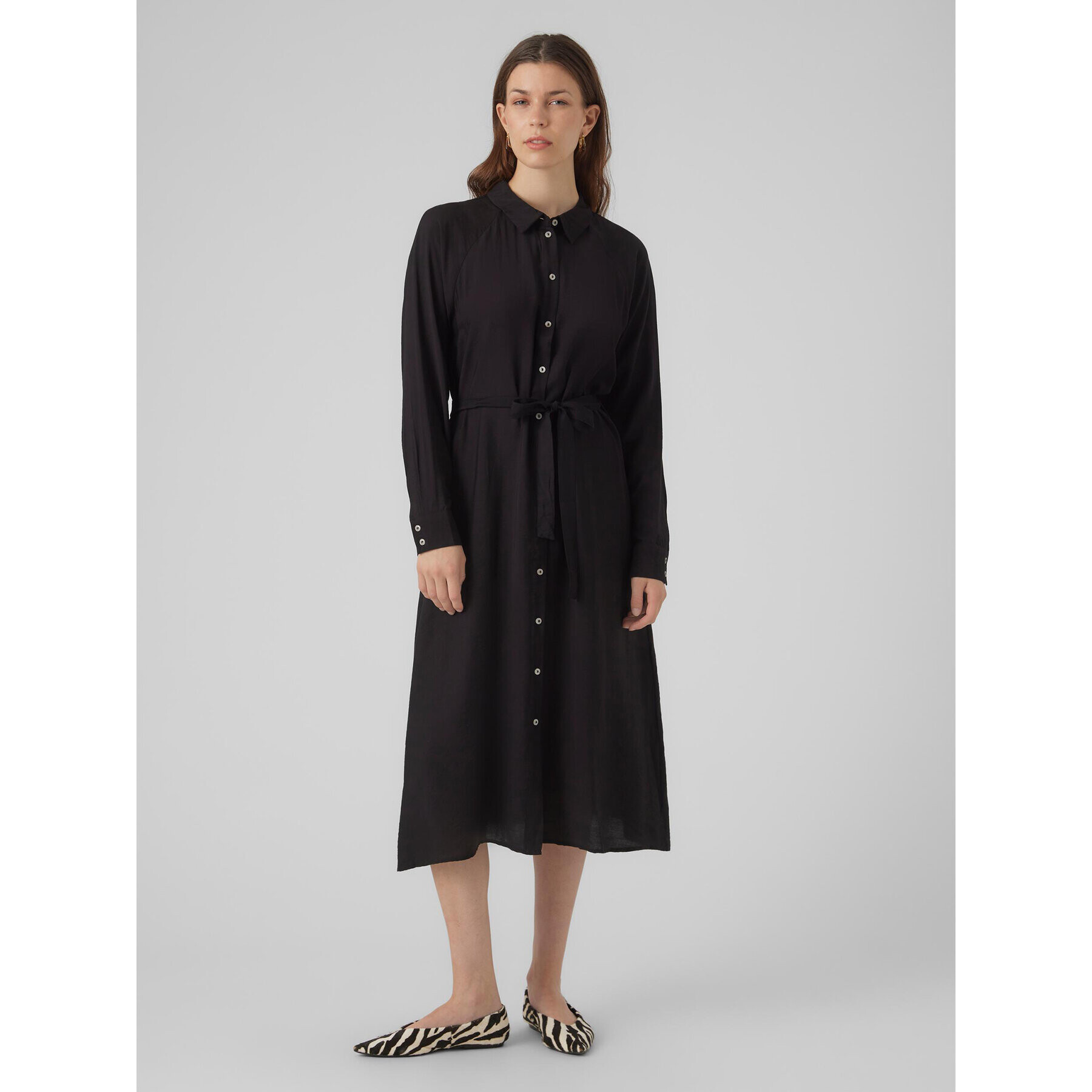 Vero Moda Košilové šaty 10295296 Černá Regular Fit - Pepit.cz