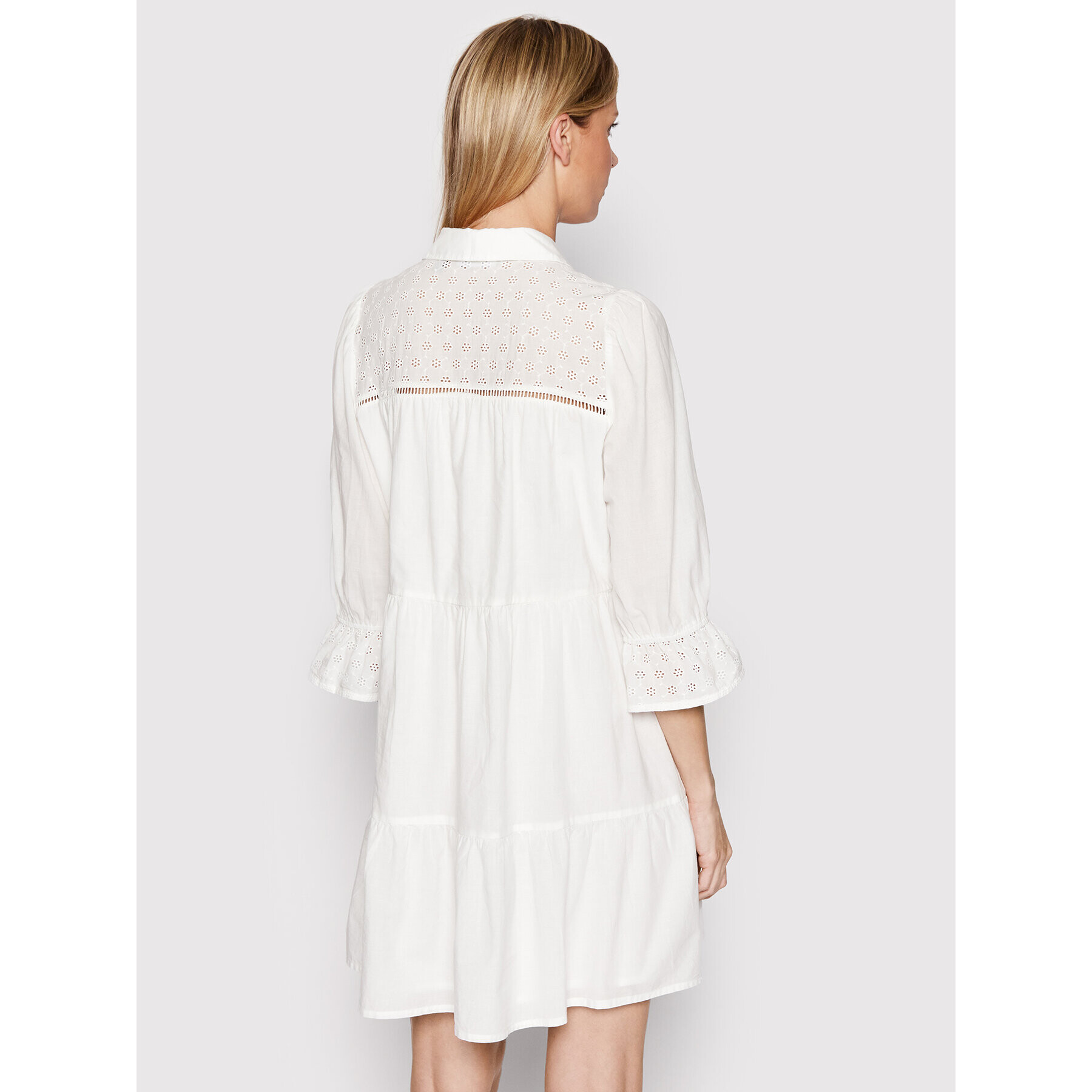 Vero Moda Košilové šaty Amina 10263672 Bílá Relaxed Fit - Pepit.cz