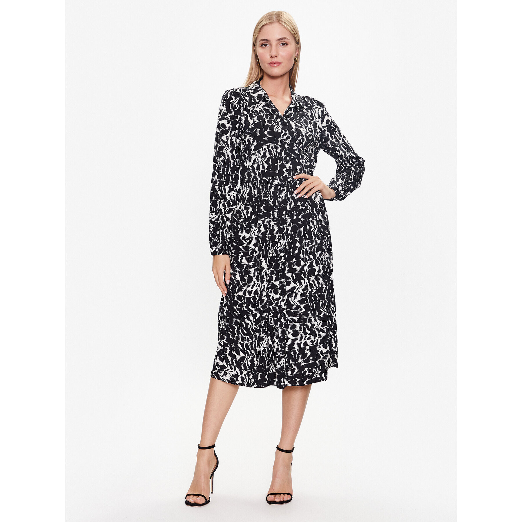 Vero Moda Košilové šaty Rita 10282267 Černá Standard Fit - Pepit.cz