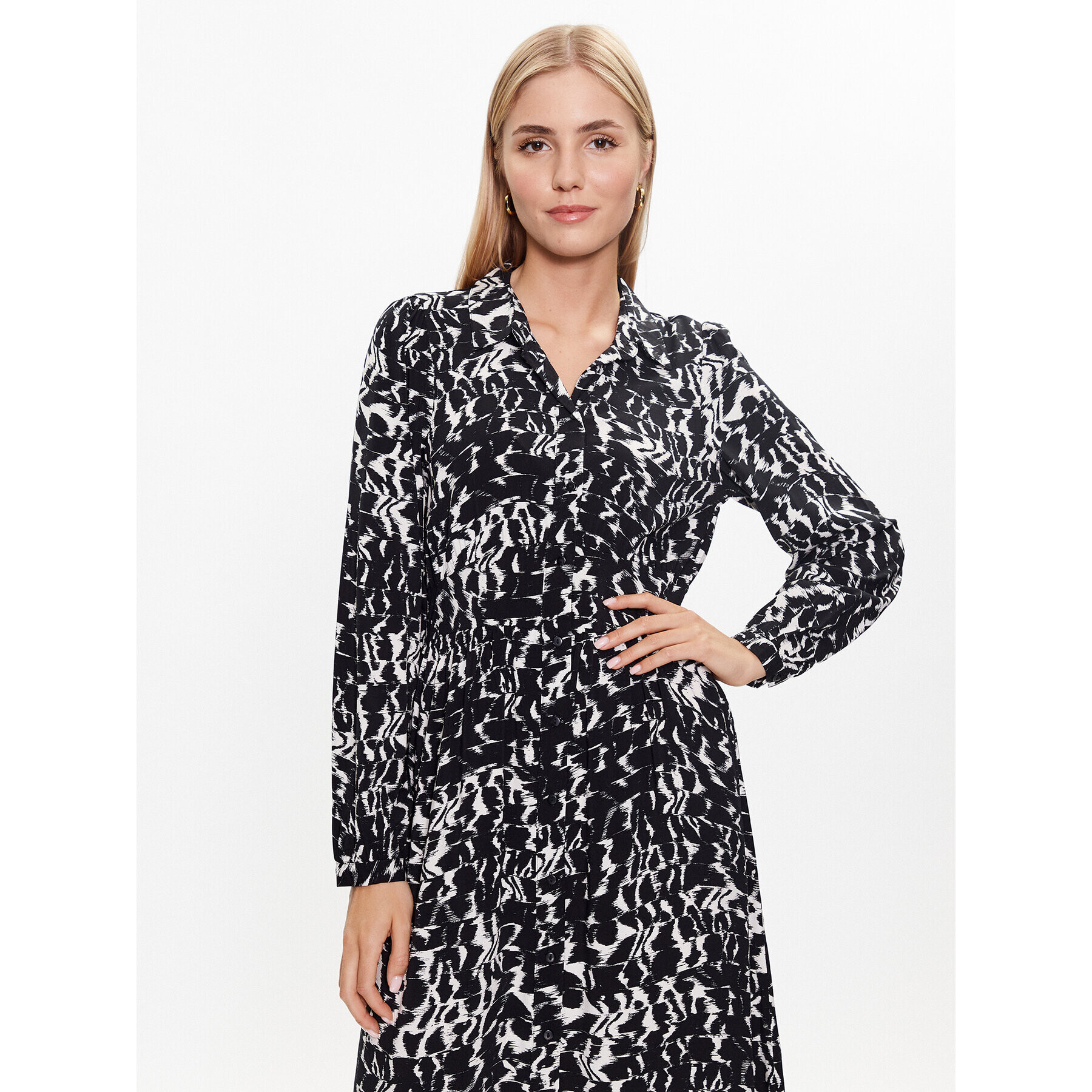 Vero Moda Košilové šaty Rita 10282267 Černá Standard Fit - Pepit.cz