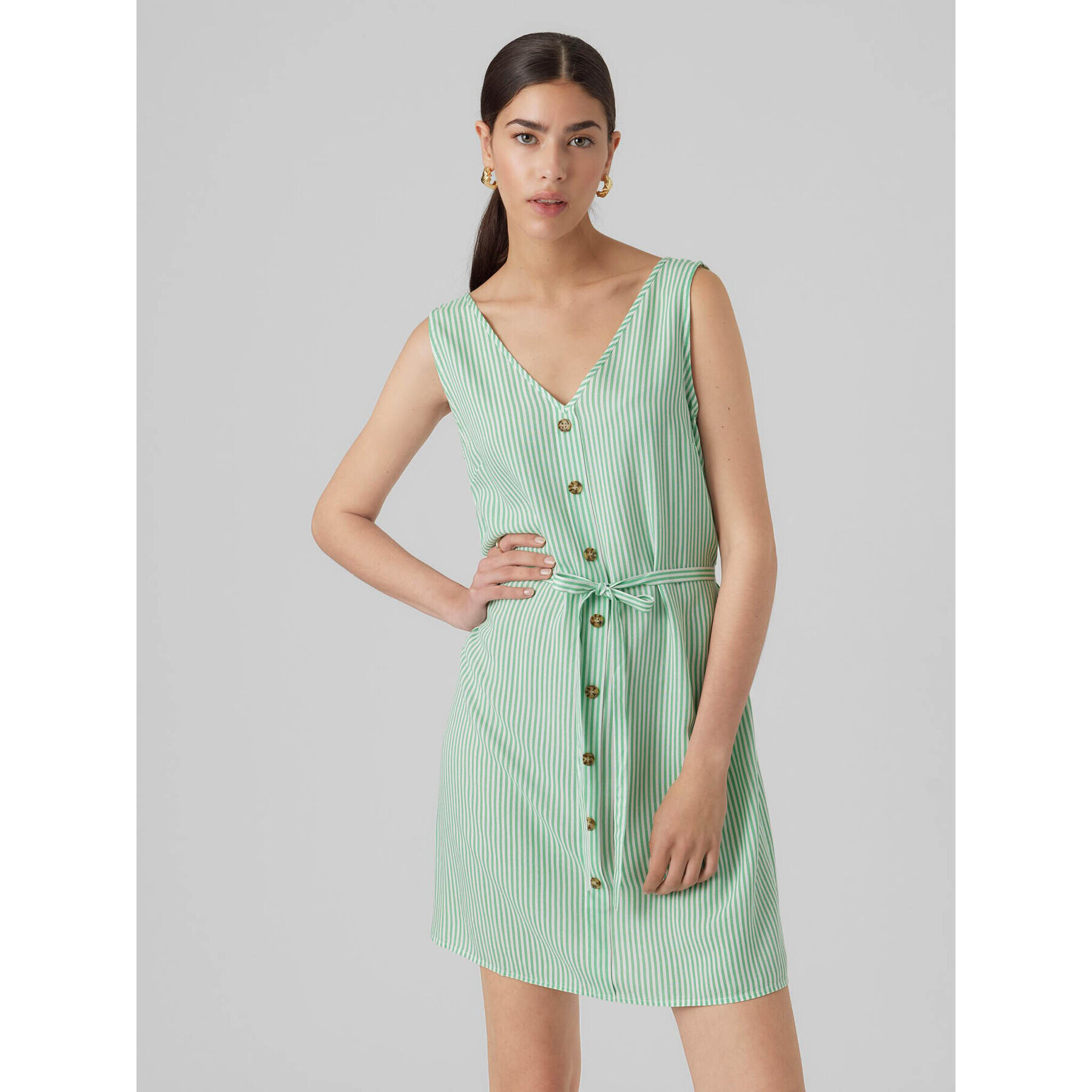 Vero Moda Letní šaty Bumpy 10286519 Zelená Regular Fit - Pepit.cz