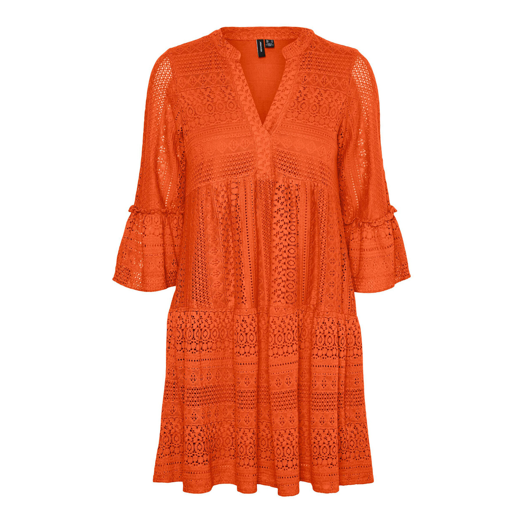 Vero Moda Letní šaty Honey 10275875 Oranžová Relaxed Fit - Pepit.cz