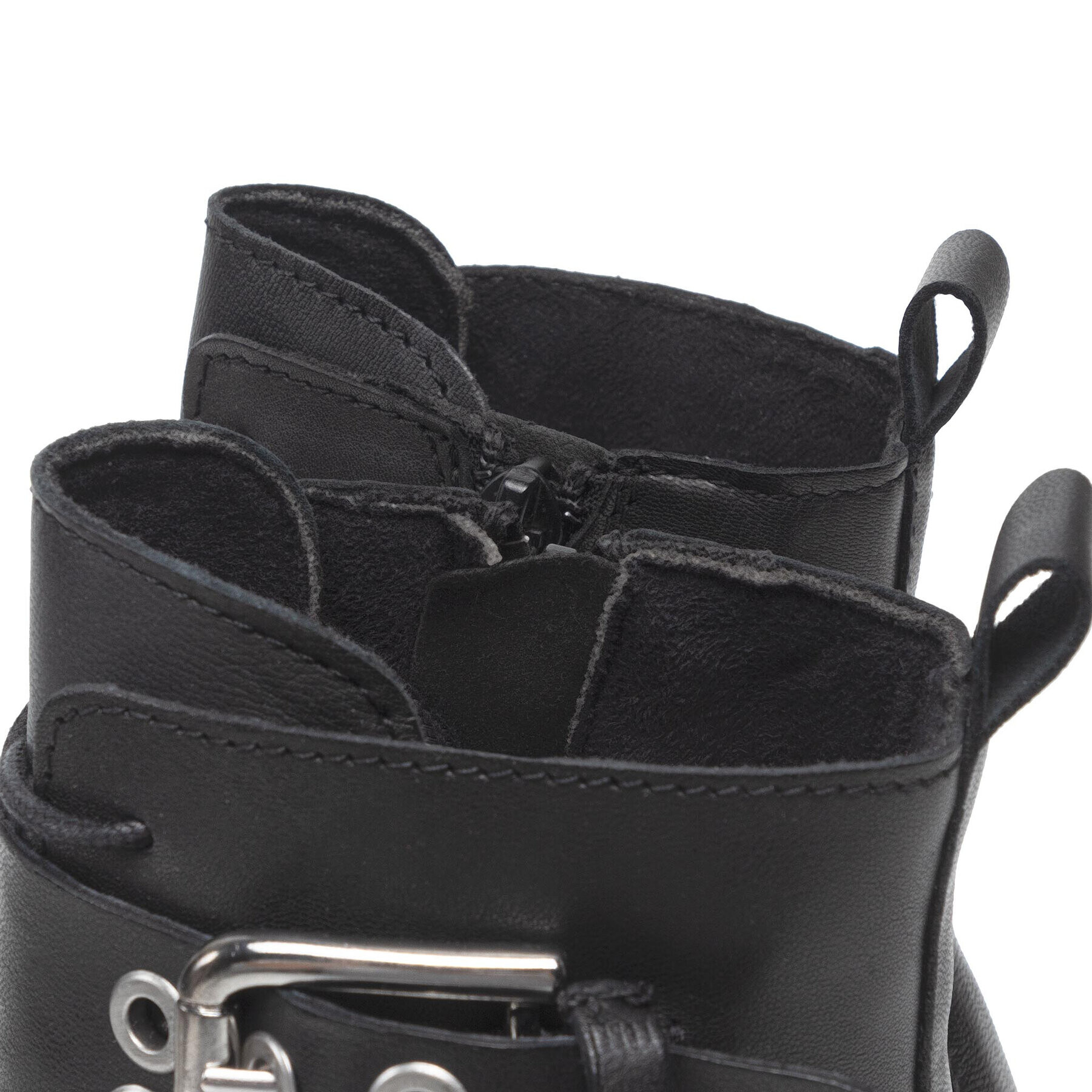 Vero Moda Polokozačky Vmrough Leather Boot 10264287 Černá - Pepit.cz