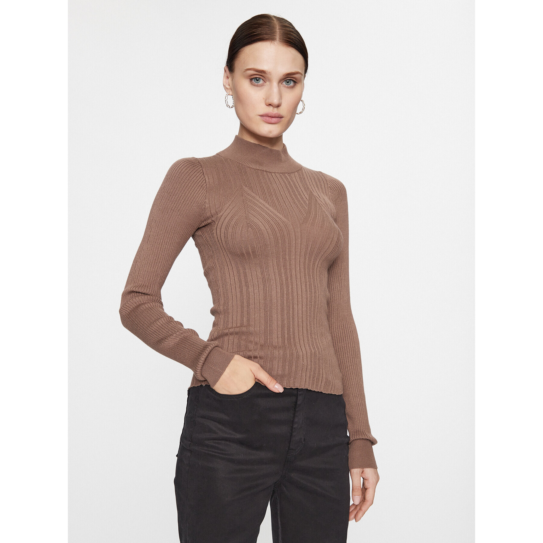 Vero Moda Rolák 10293750 Hnědá Regular Fit - Pepit.cz