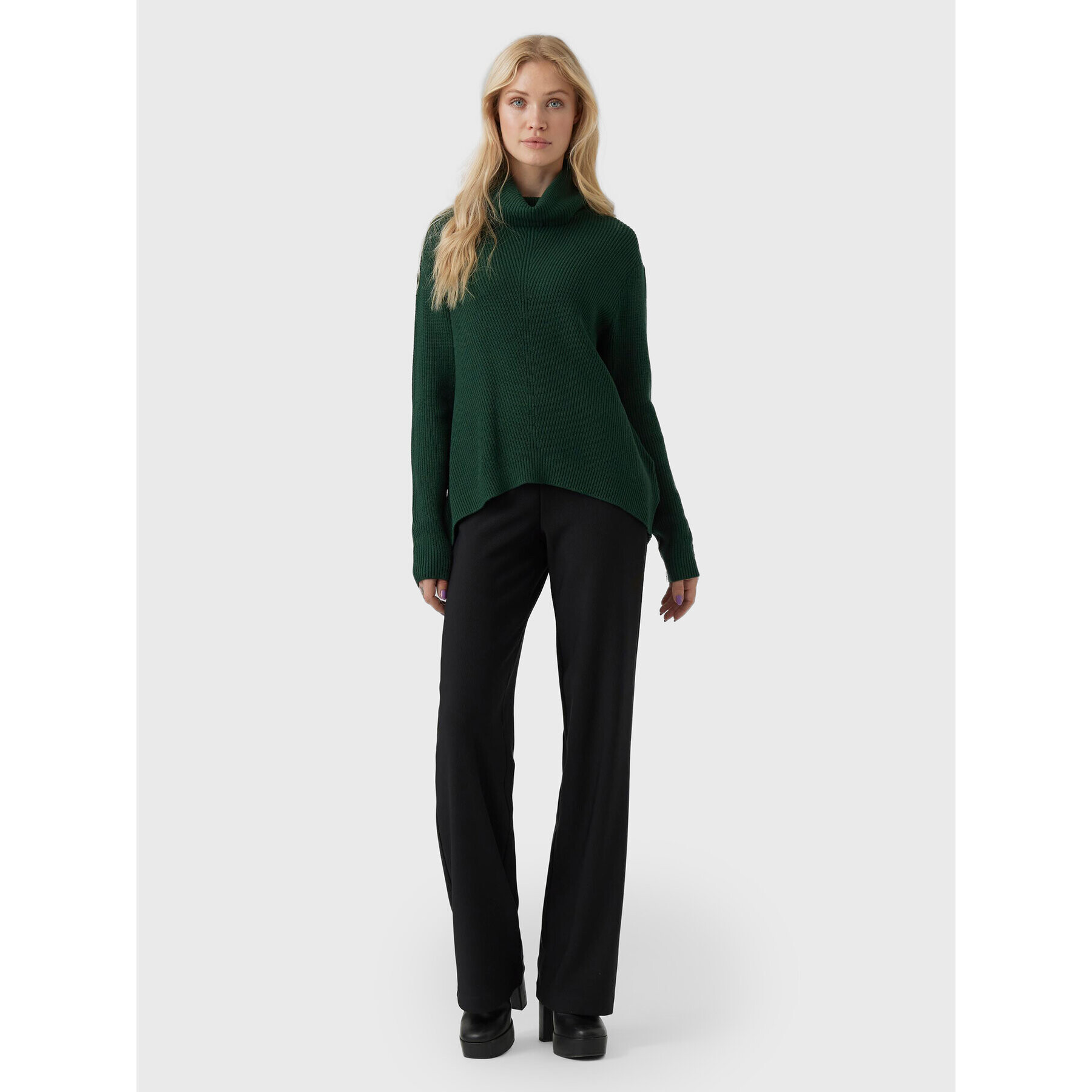 Vero Moda Rolák Holly 10268920 Zelená Relaxed Fit - Pepit.cz