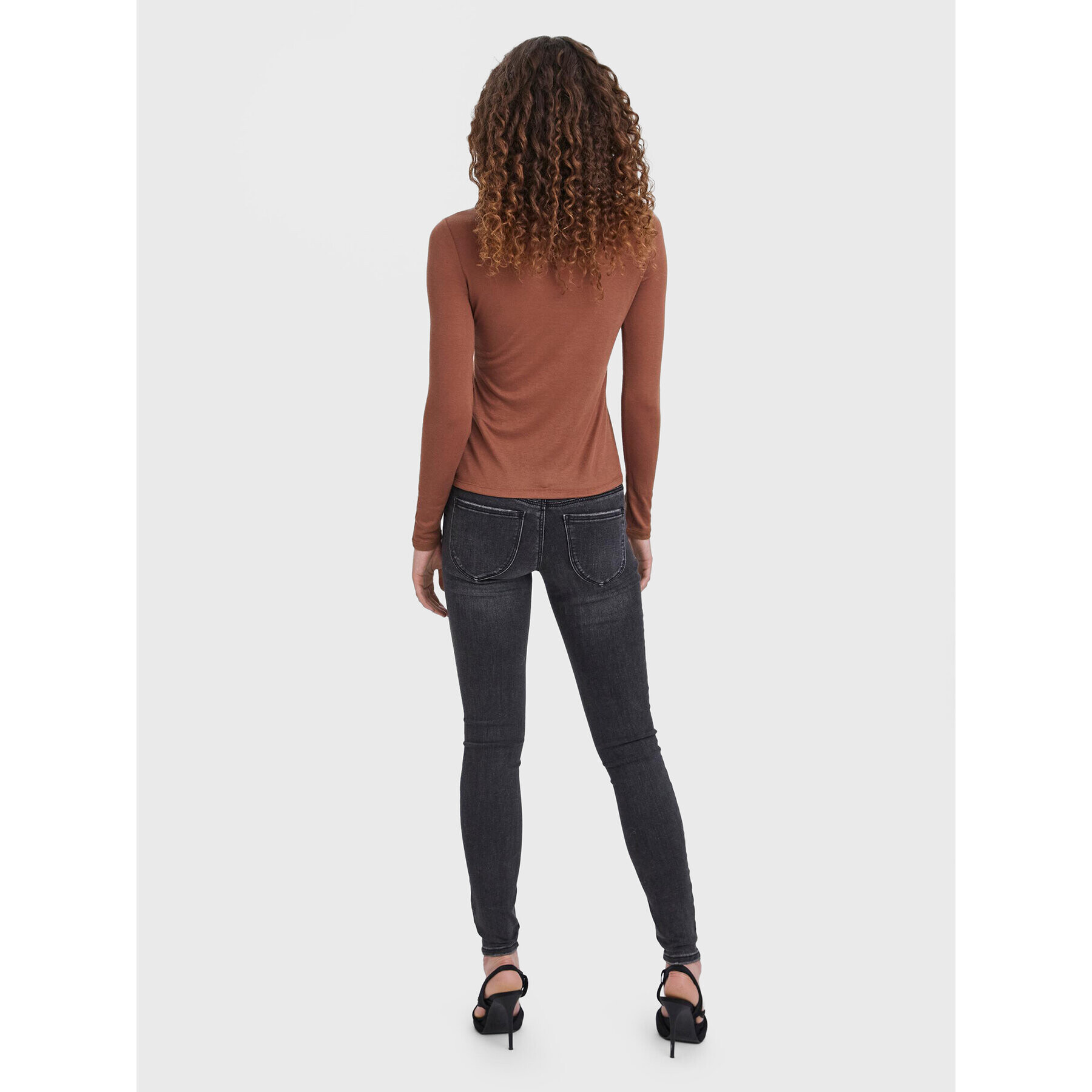 Vero Moda Rolák Mella 10271620 Hnědá Regular Fit - Pepit.cz