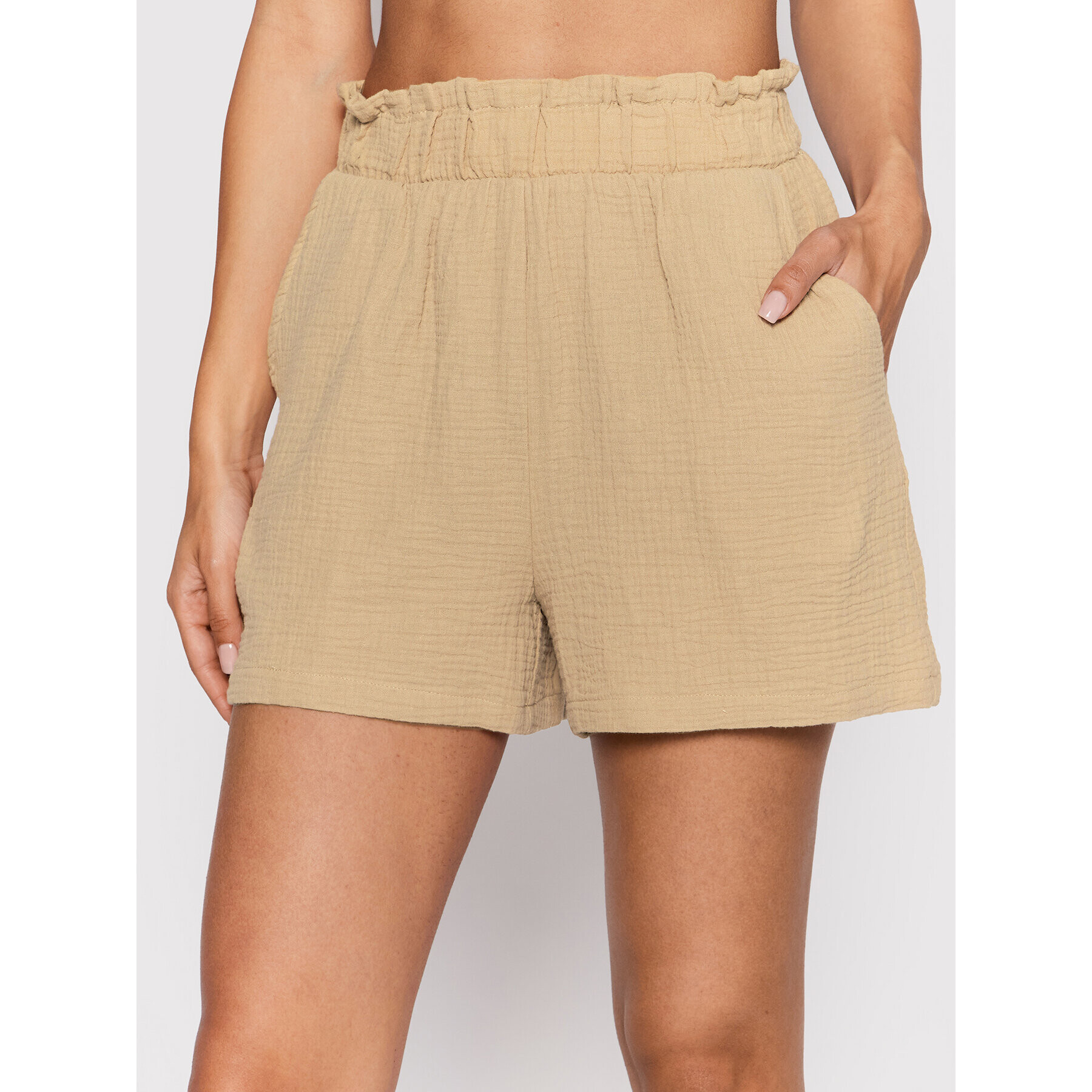 Vero Moda Šortky z materiálu Natali 10262930 Béžová Regular Fit - Pepit.cz