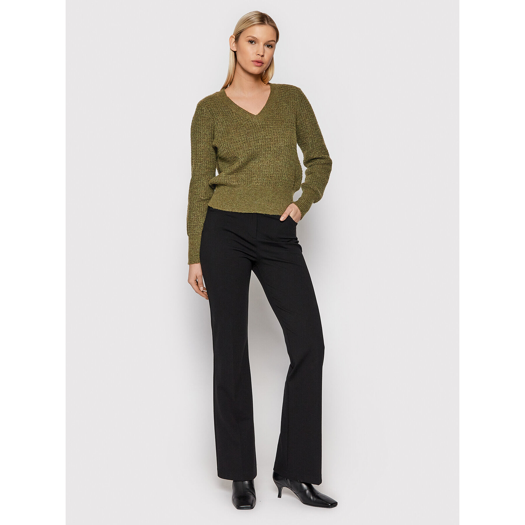 Vero Moda Svetr Allison 10254363 Zelená Regular Fit - Pepit.cz