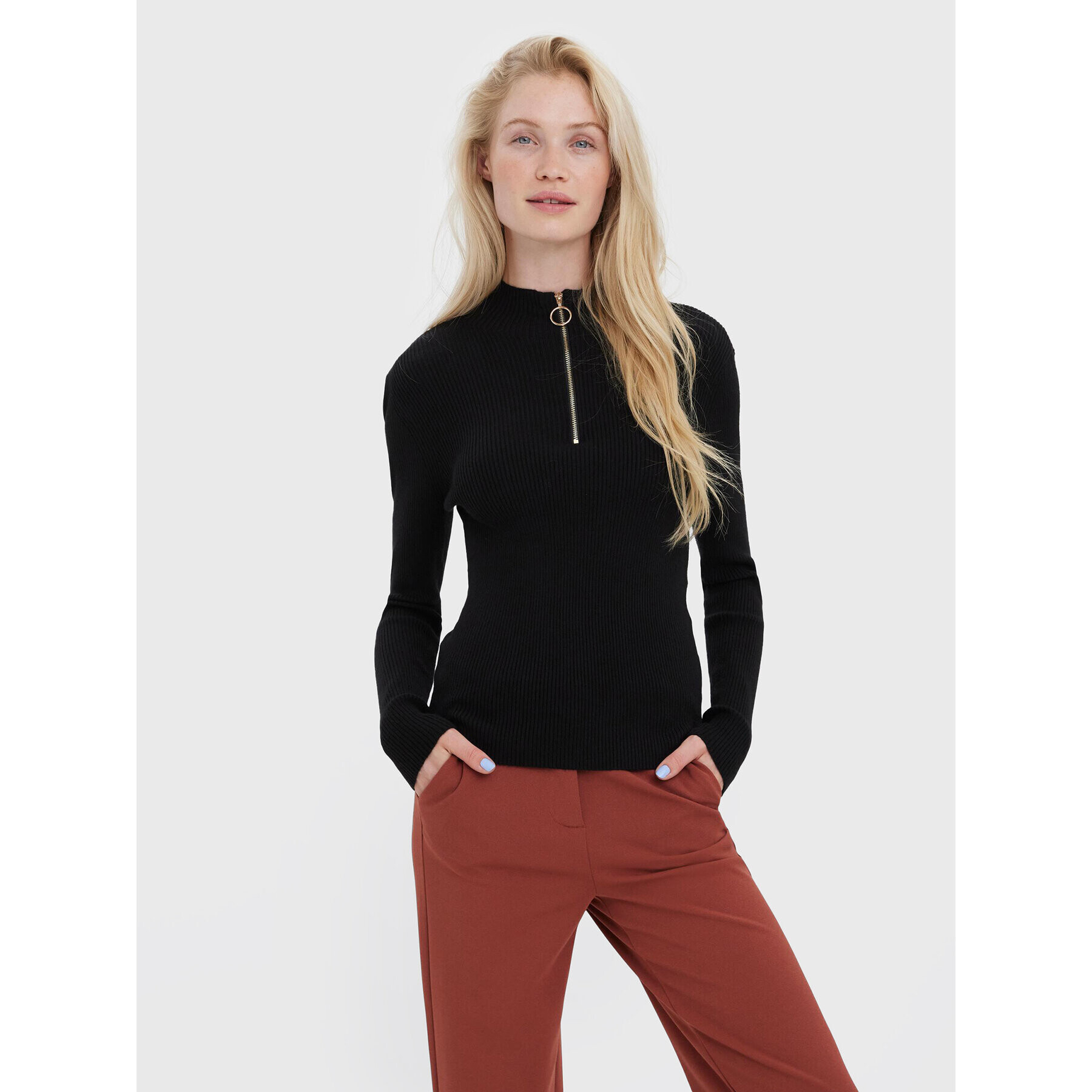 Vero Moda Svetr Evie 10269110 Černá Slim Fit - Pepit.cz