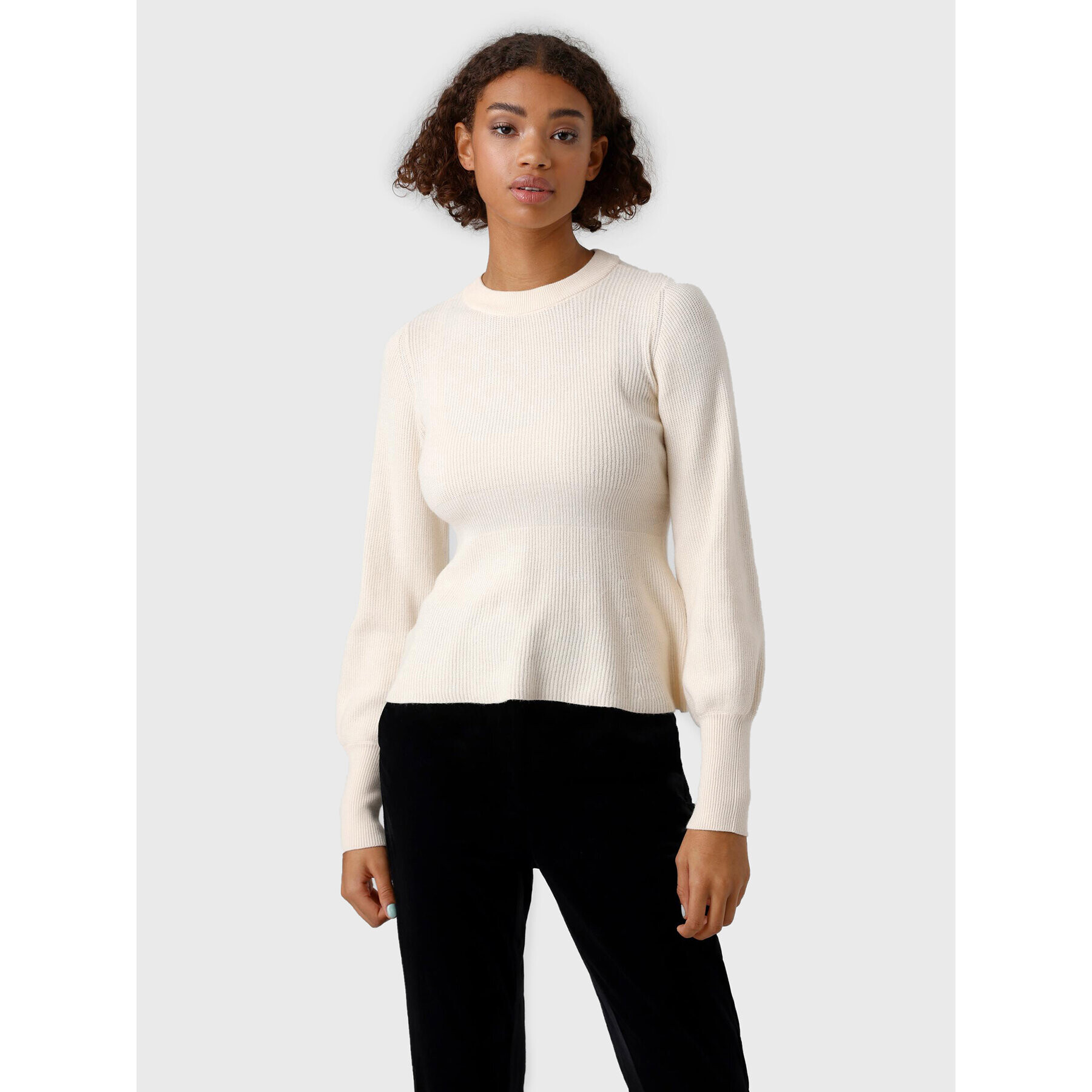 Vero Moda Svetr Holly 10268921 Écru Regular Fit - Pepit.cz