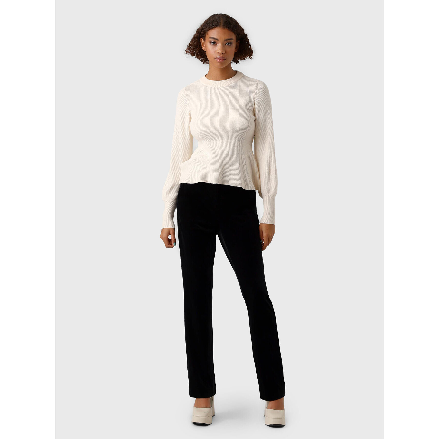 Vero Moda Svetr Holly 10268921 Écru Regular Fit - Pepit.cz