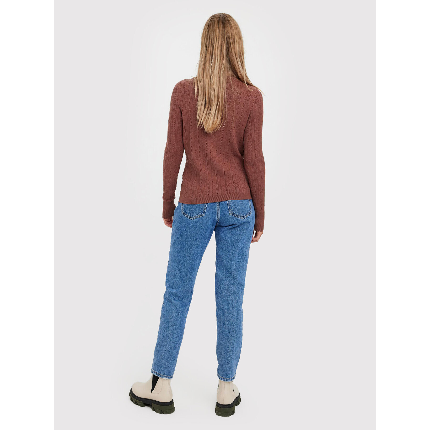 Vero Moda Svetr Karis 10268004 Hnědá Regular Fit - Pepit.cz